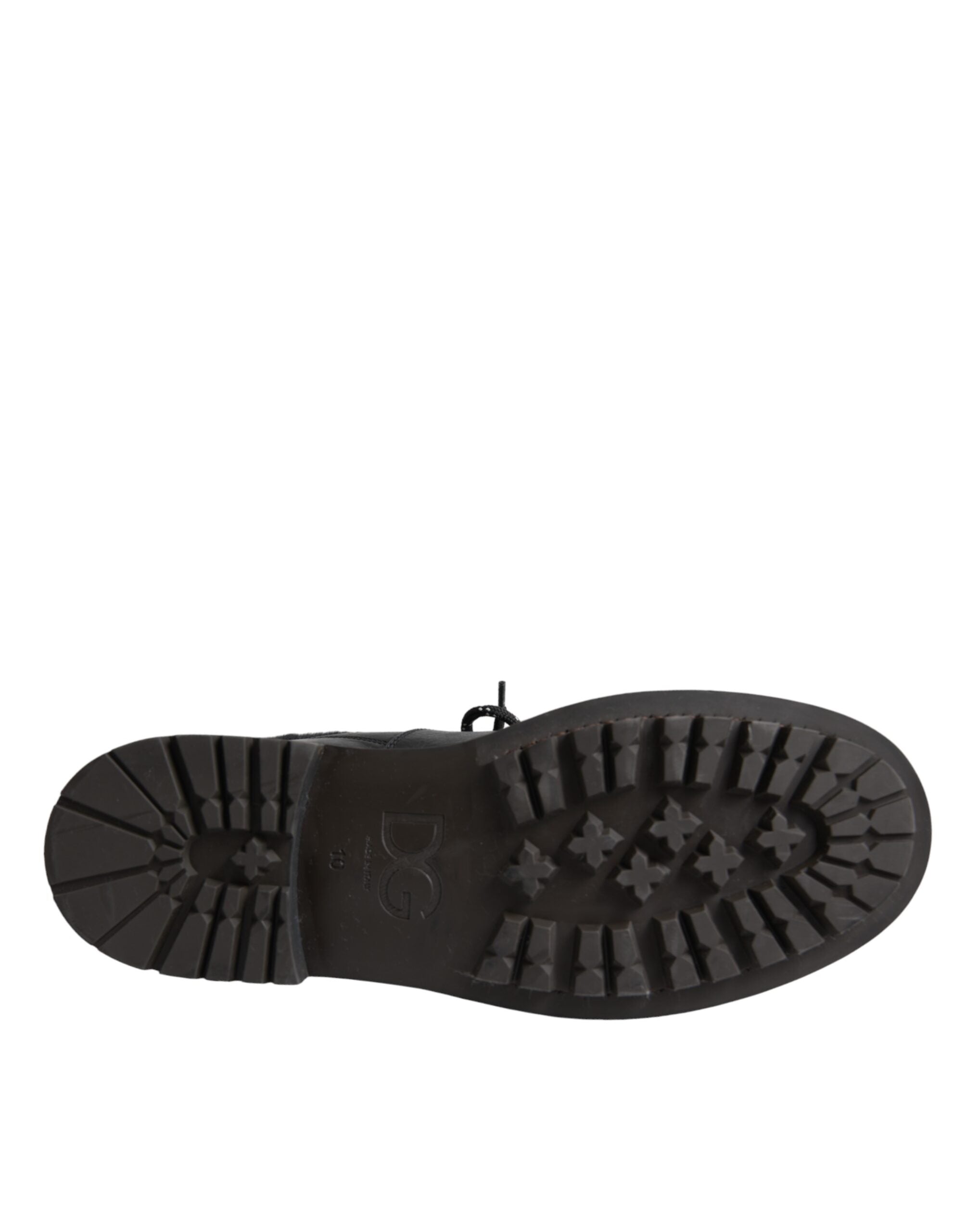 Black Leather Bernini Shearling Boots Shoes - ventzia