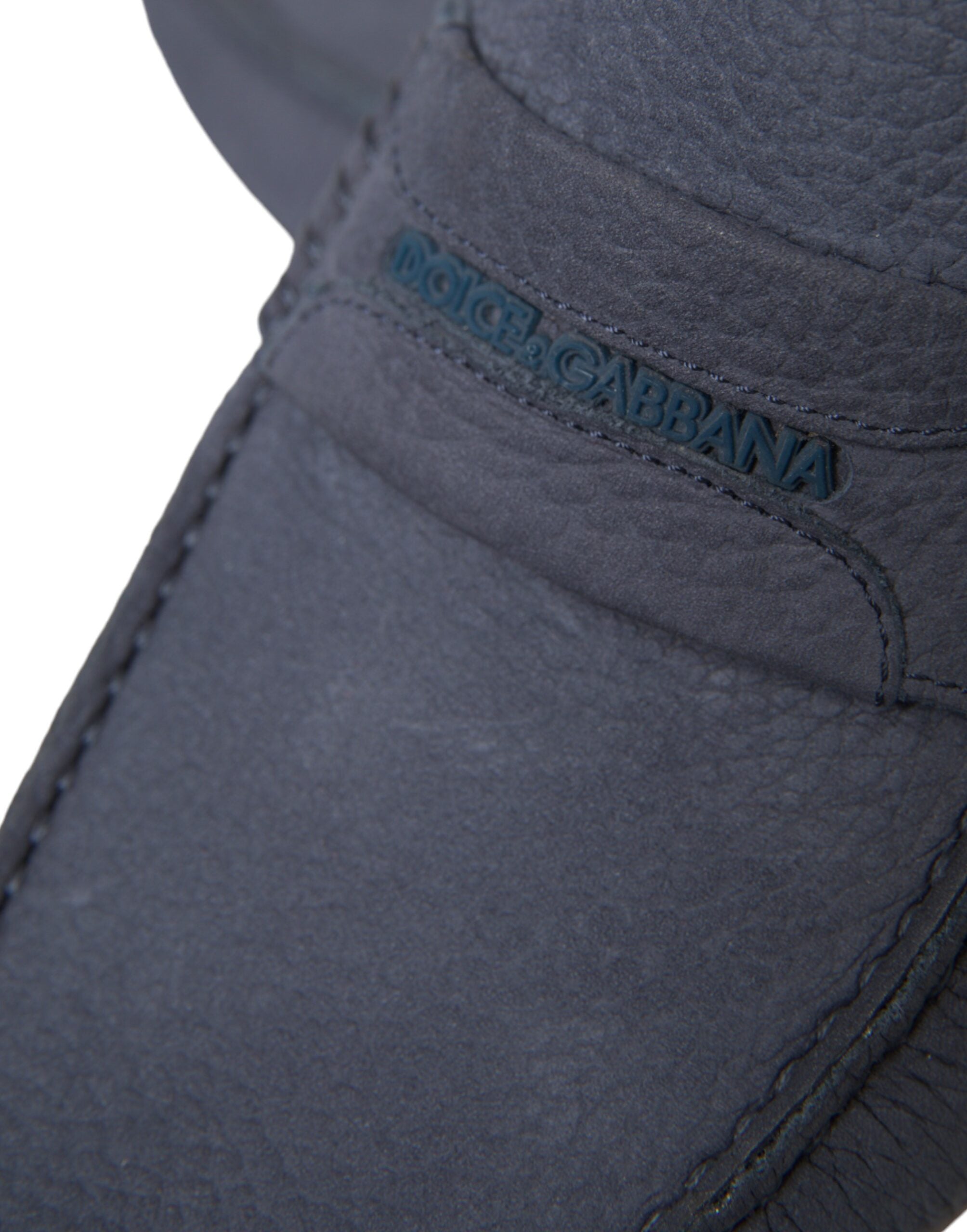 Blue Calf Leather Slip On Moccasin Shoes - ventzia