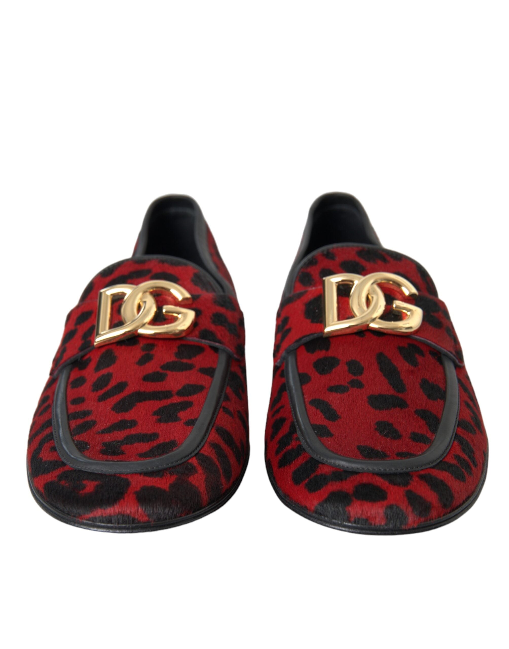 Red Black Leopard DG Loafers Formal Men Shoes - ventzia