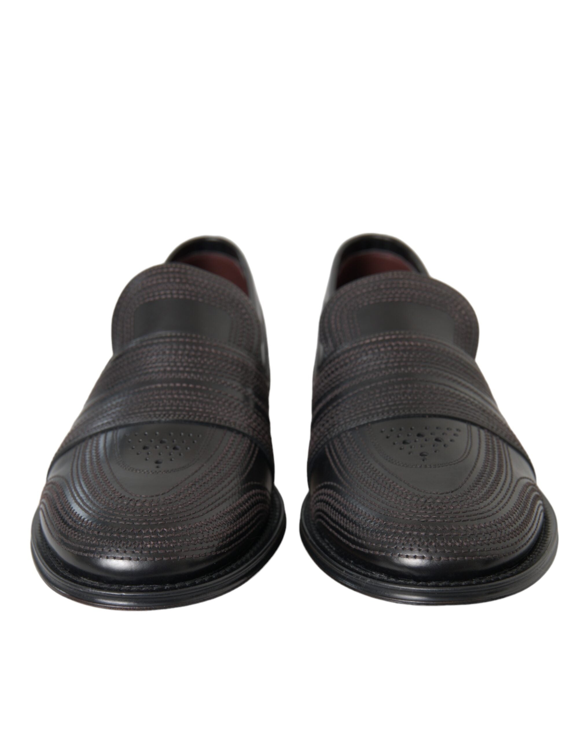 Black Brown Leather Loafer Men Dress Shoes - ventzia