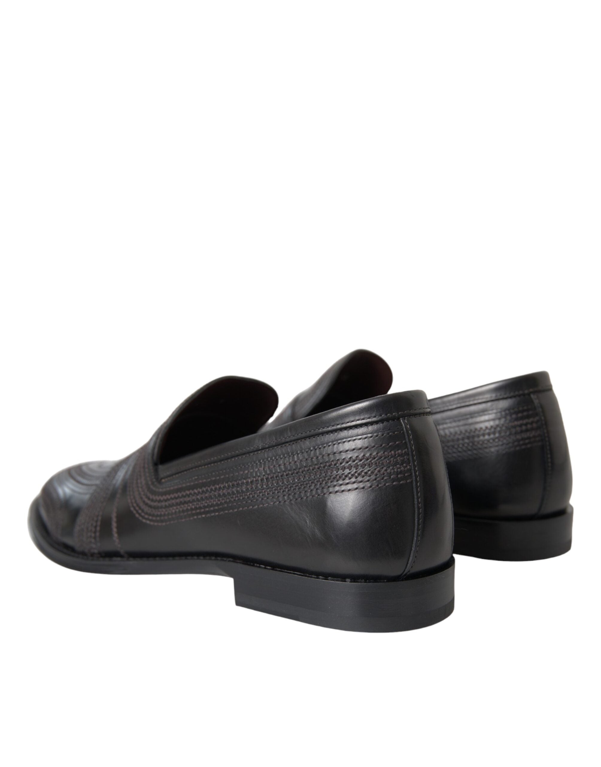 Black Brown Leather Loafer Men Dress Shoes - ventzia