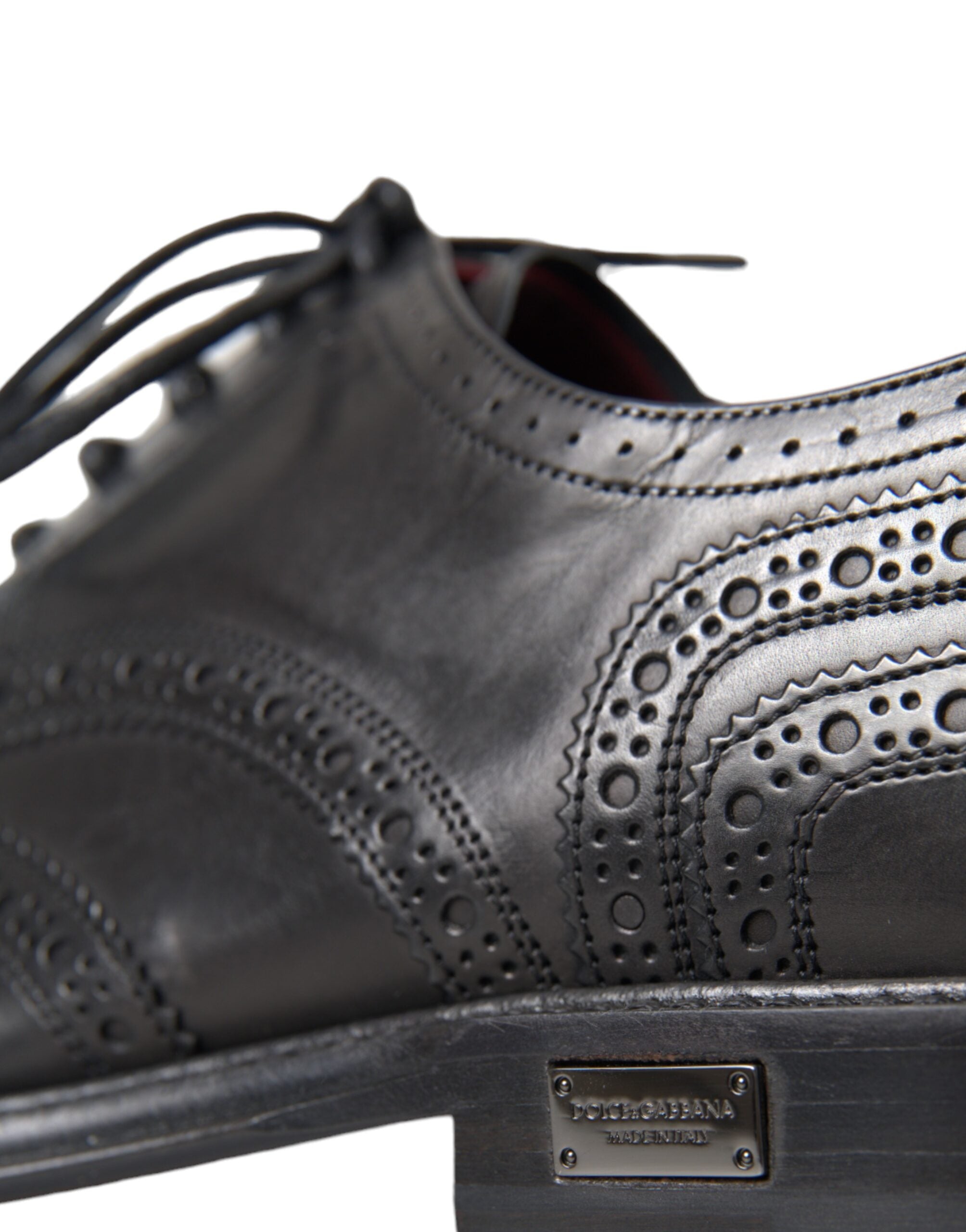 Black Leather Oxford Wingtip Formal Men Shoes - ventzia