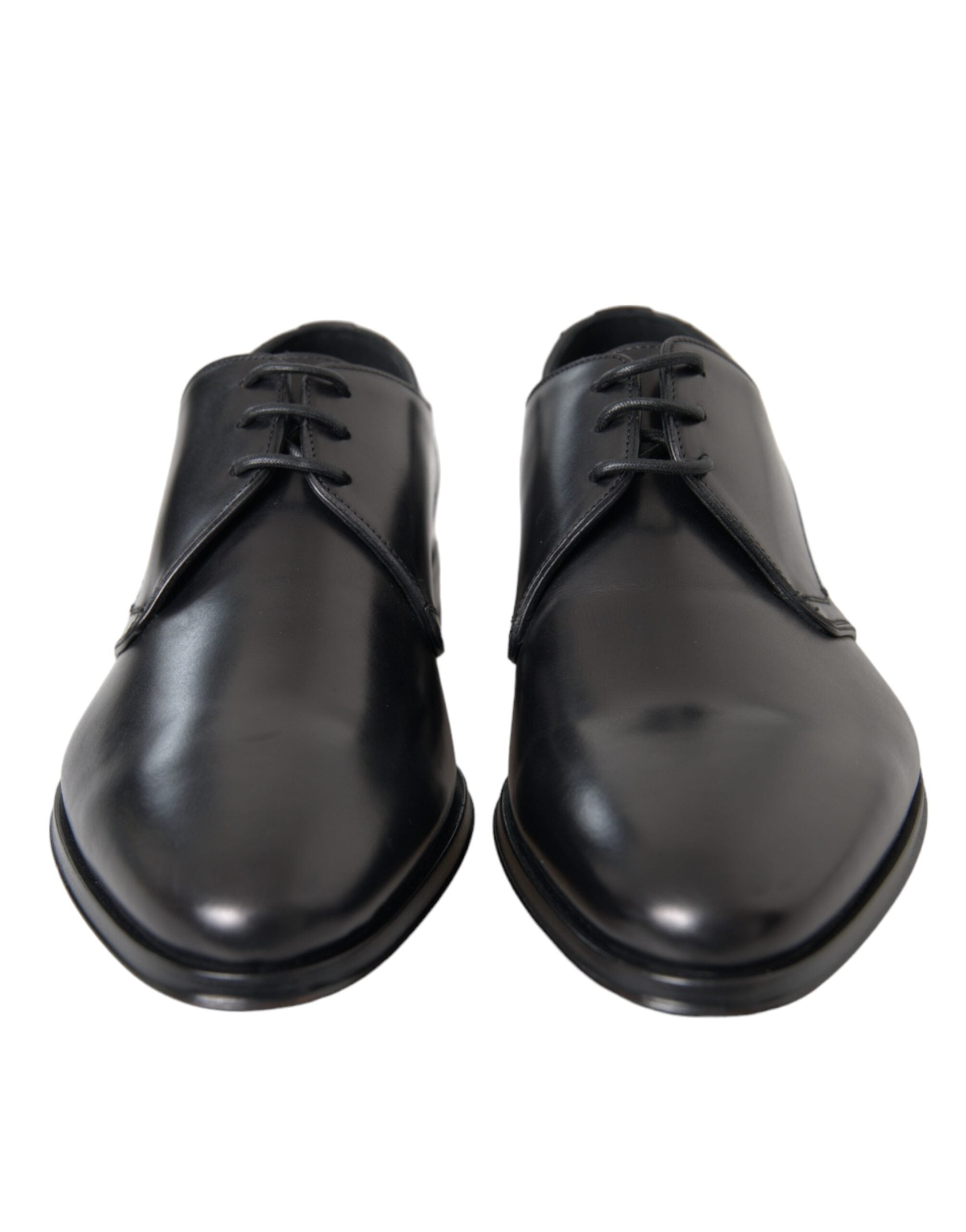 Black Leather Derby Formal Dress Men Shoes - ventzia