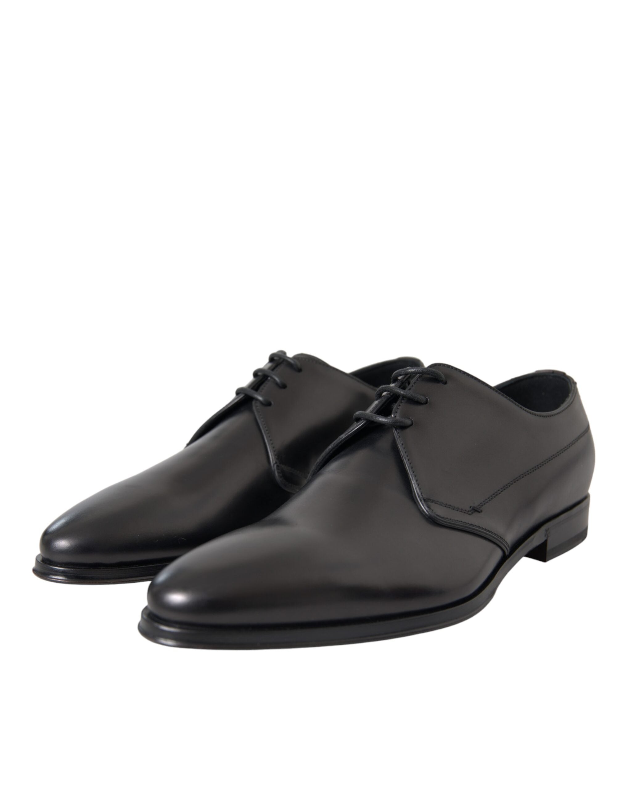 Black Leather Derby Formal Dress Men Shoes - ventzia