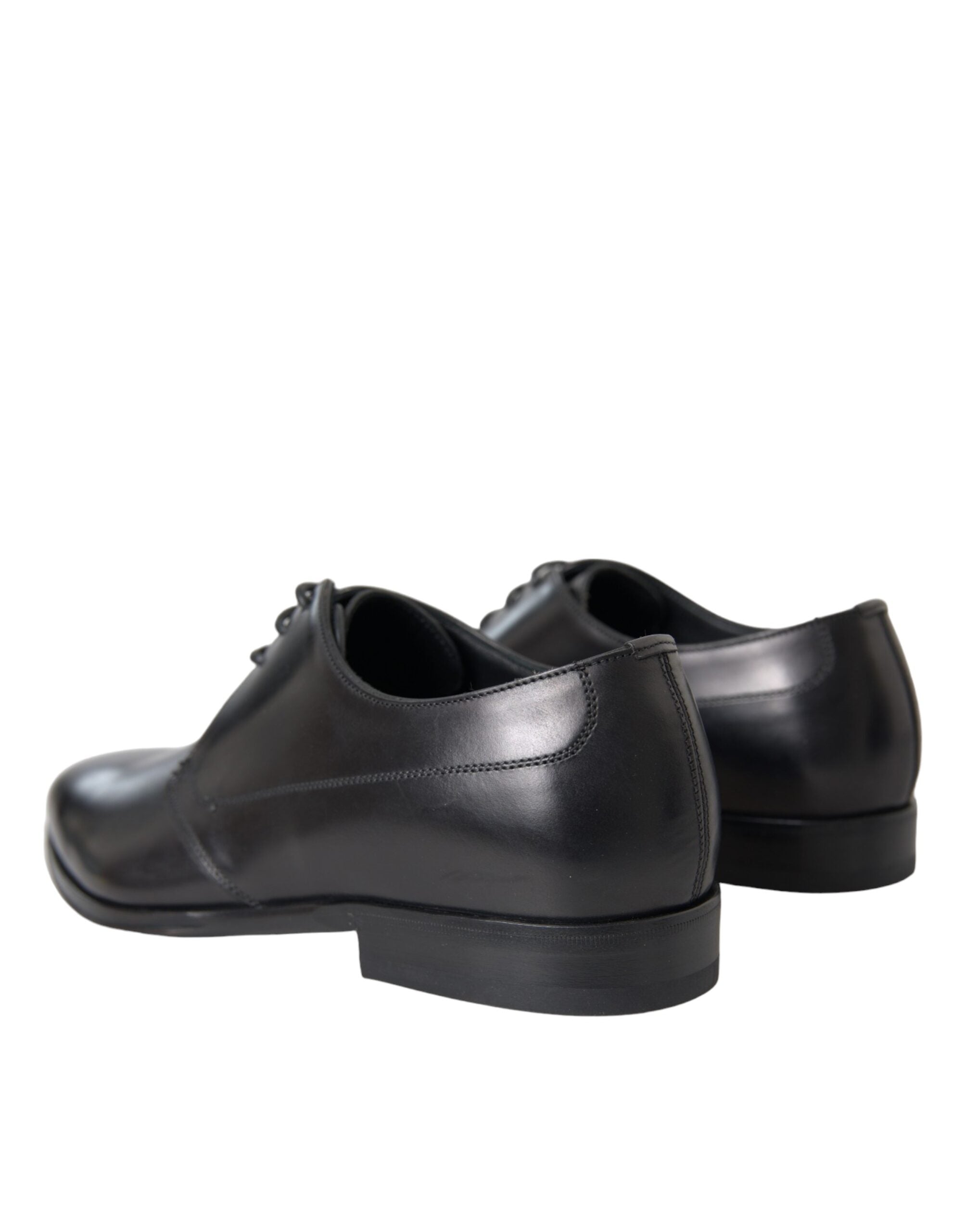 Black Leather Derby Formal Dress Men Shoes - ventzia