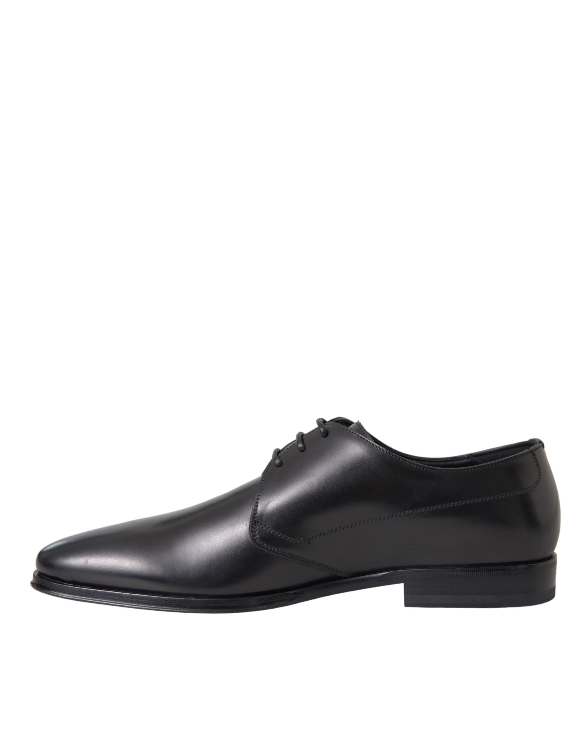 Black Leather Derby Formal Dress Men Shoes - ventzia