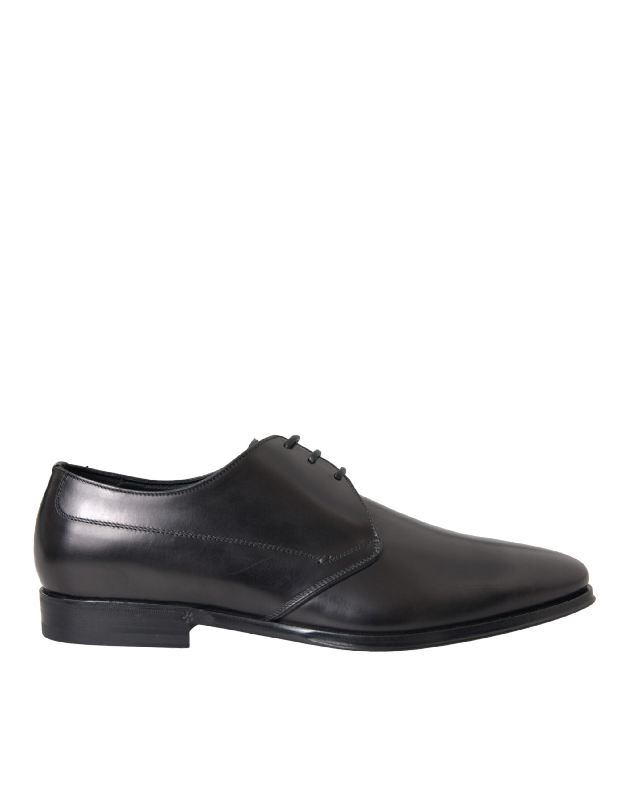 Black Leather Derby Formal Dress Men Shoes - ventzia