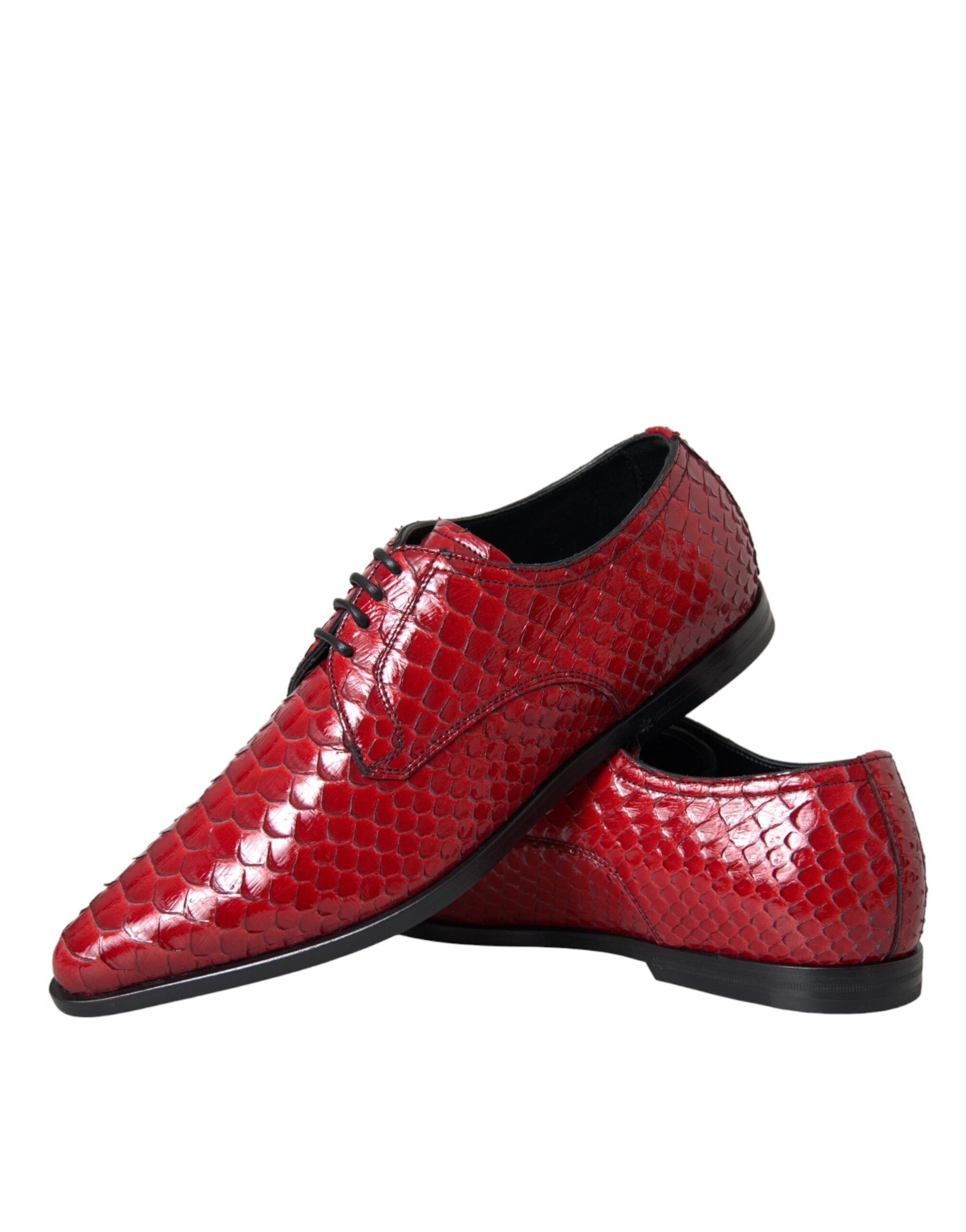 Red Textured Varnished Derby Men Formal Shoes - ventzia