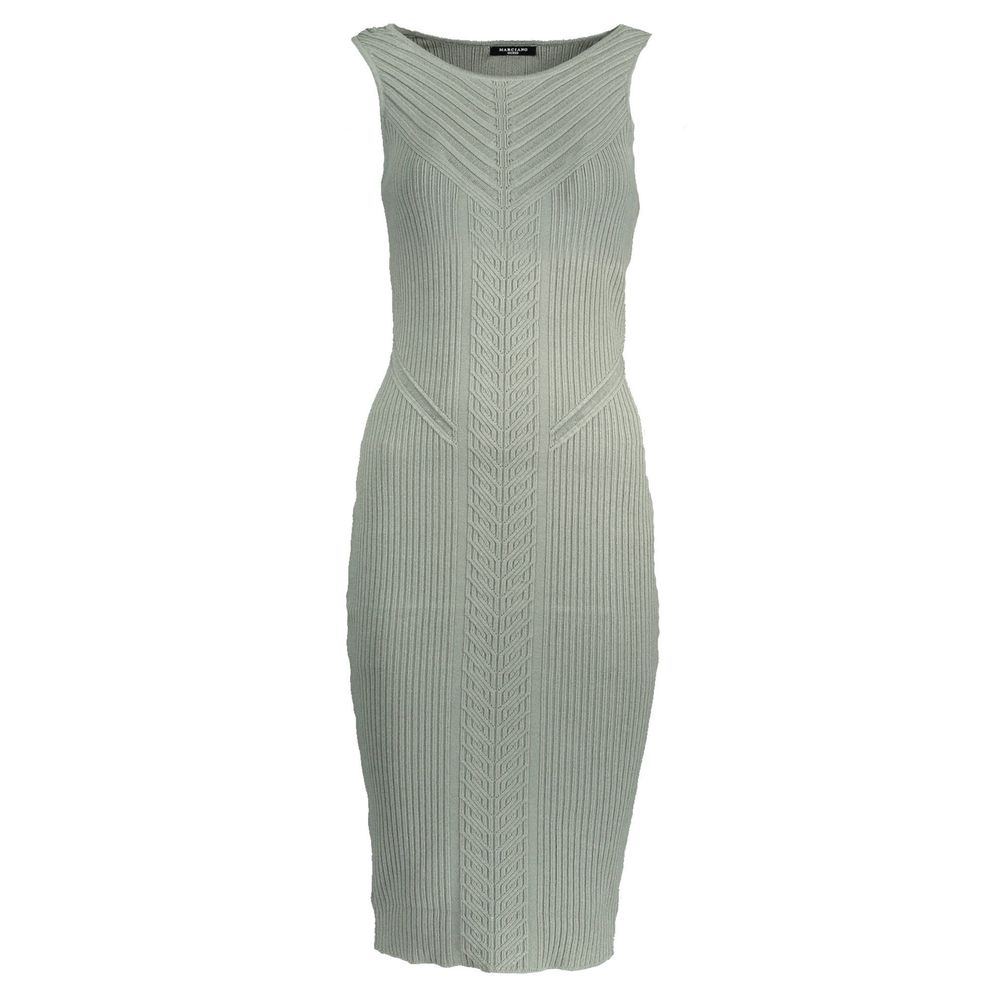 Green Polyester Dress - ventzia