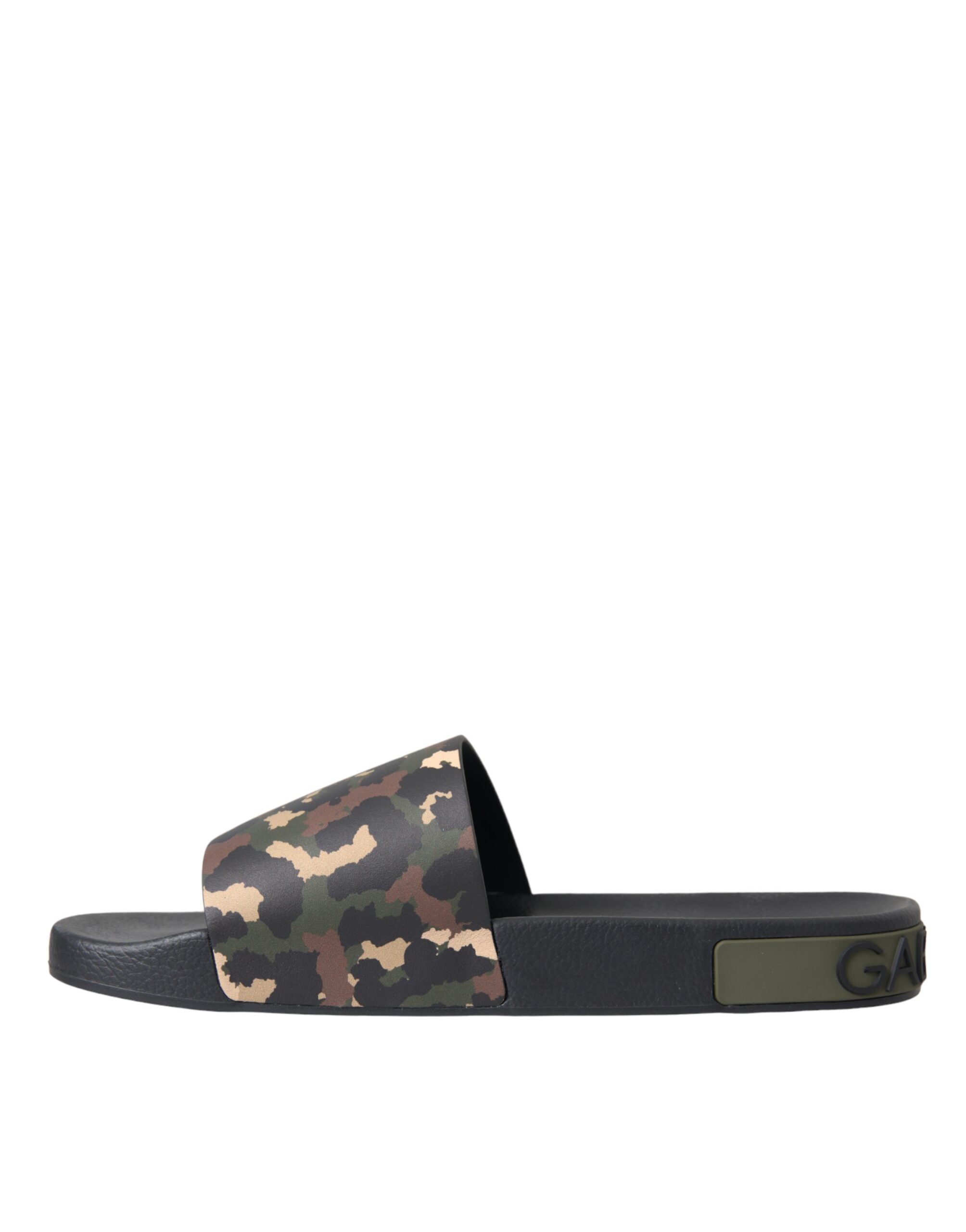Multicolor Camouflage Leather Beachwear Men Shoes - ventzia