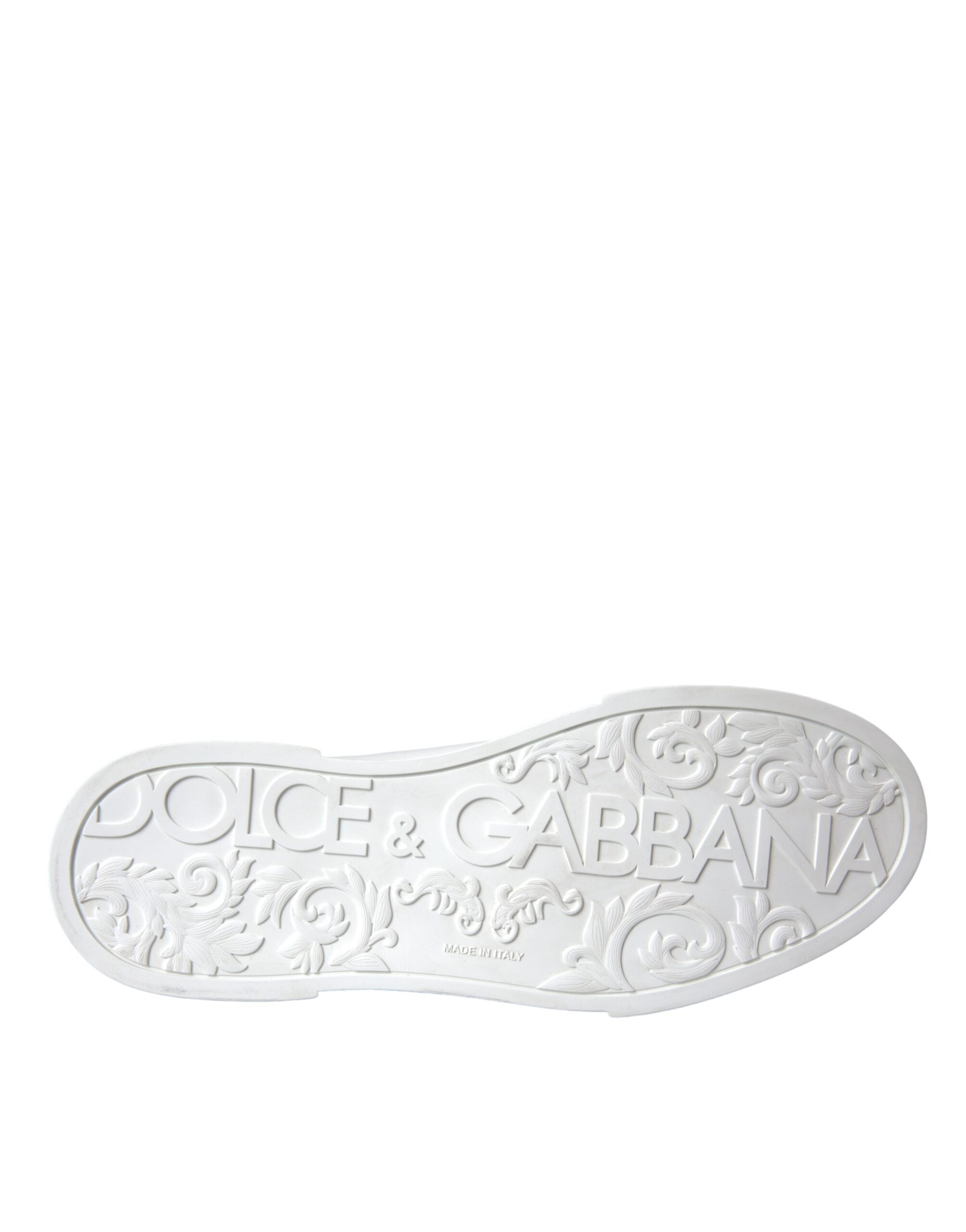 White Leather DG Logo Casual Low Top Sneakers Shoes - ventzia
