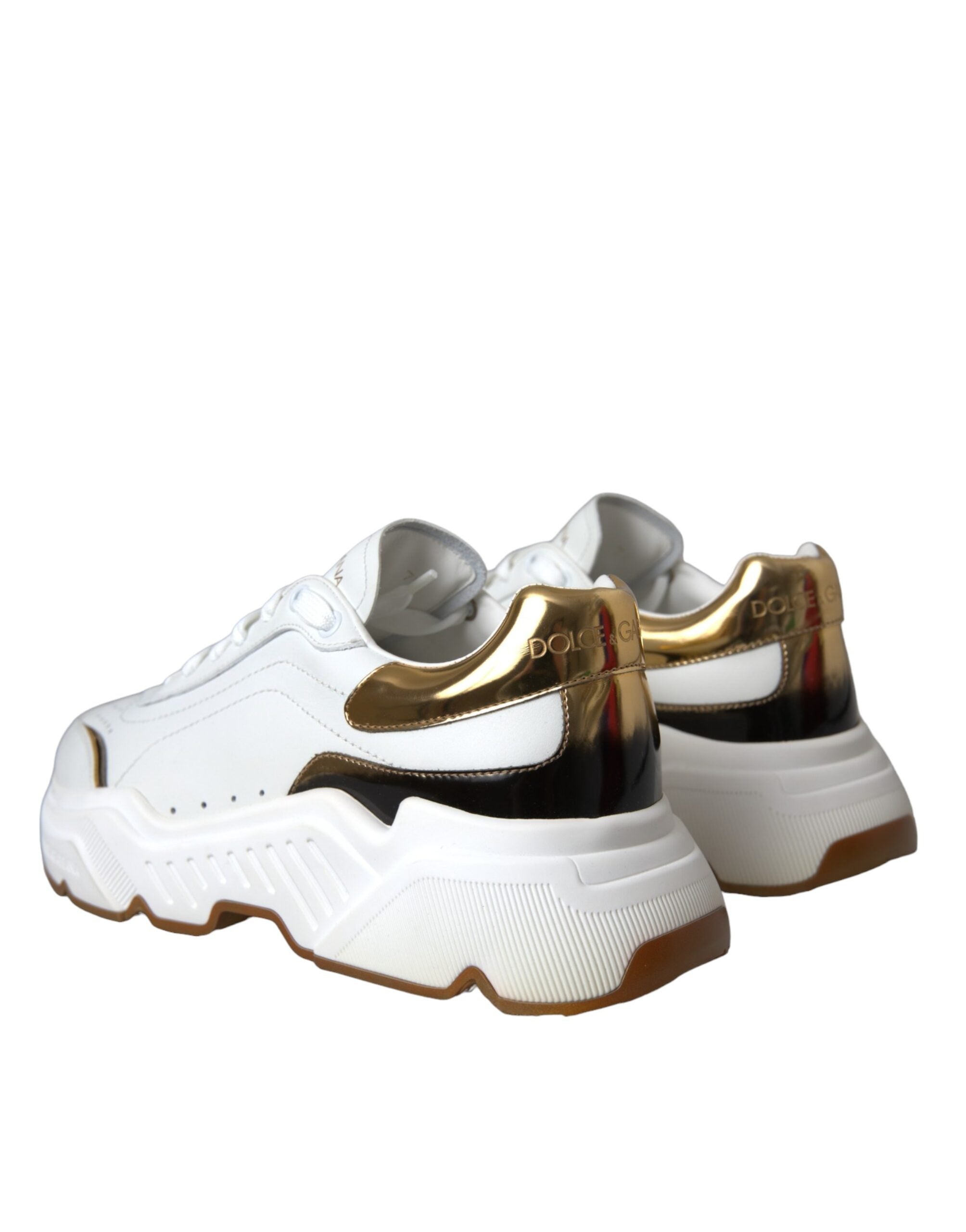 White Gold DAYMASTER Leather Sneakers Shoes - ventzia