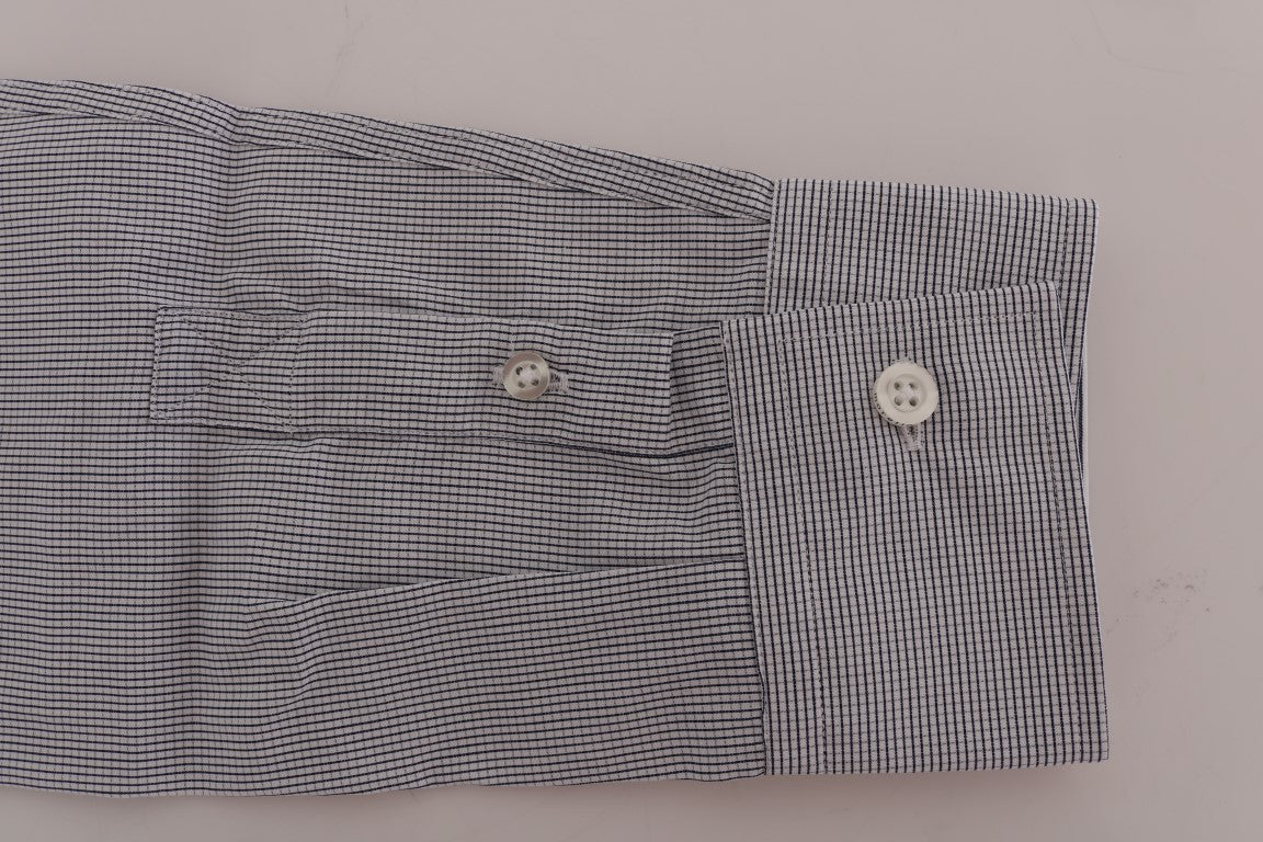Chic Blue Checkered Casual Shirt - ventzia