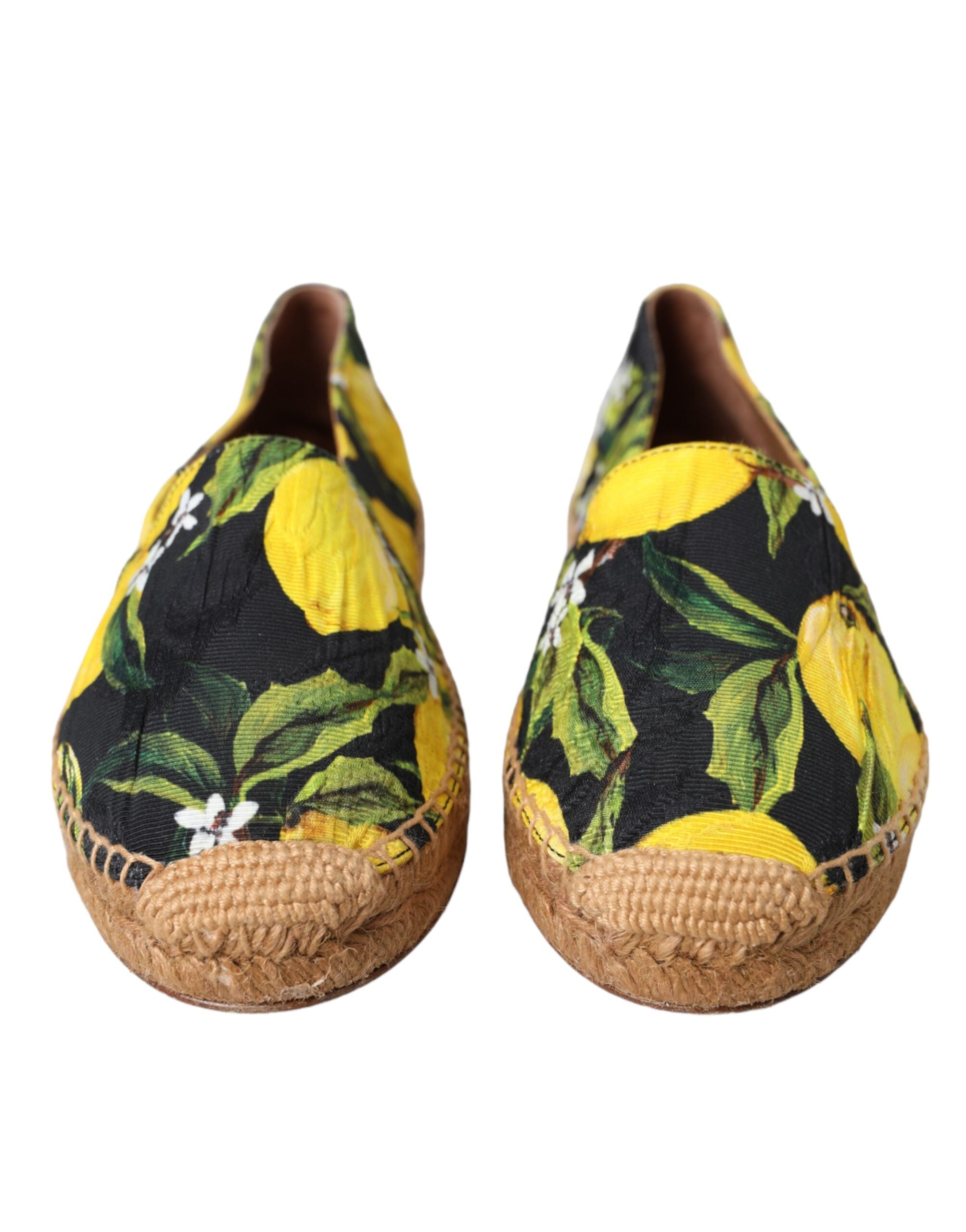 Multicolor Lemon Slip On Espadrilles Shoes - ventzia