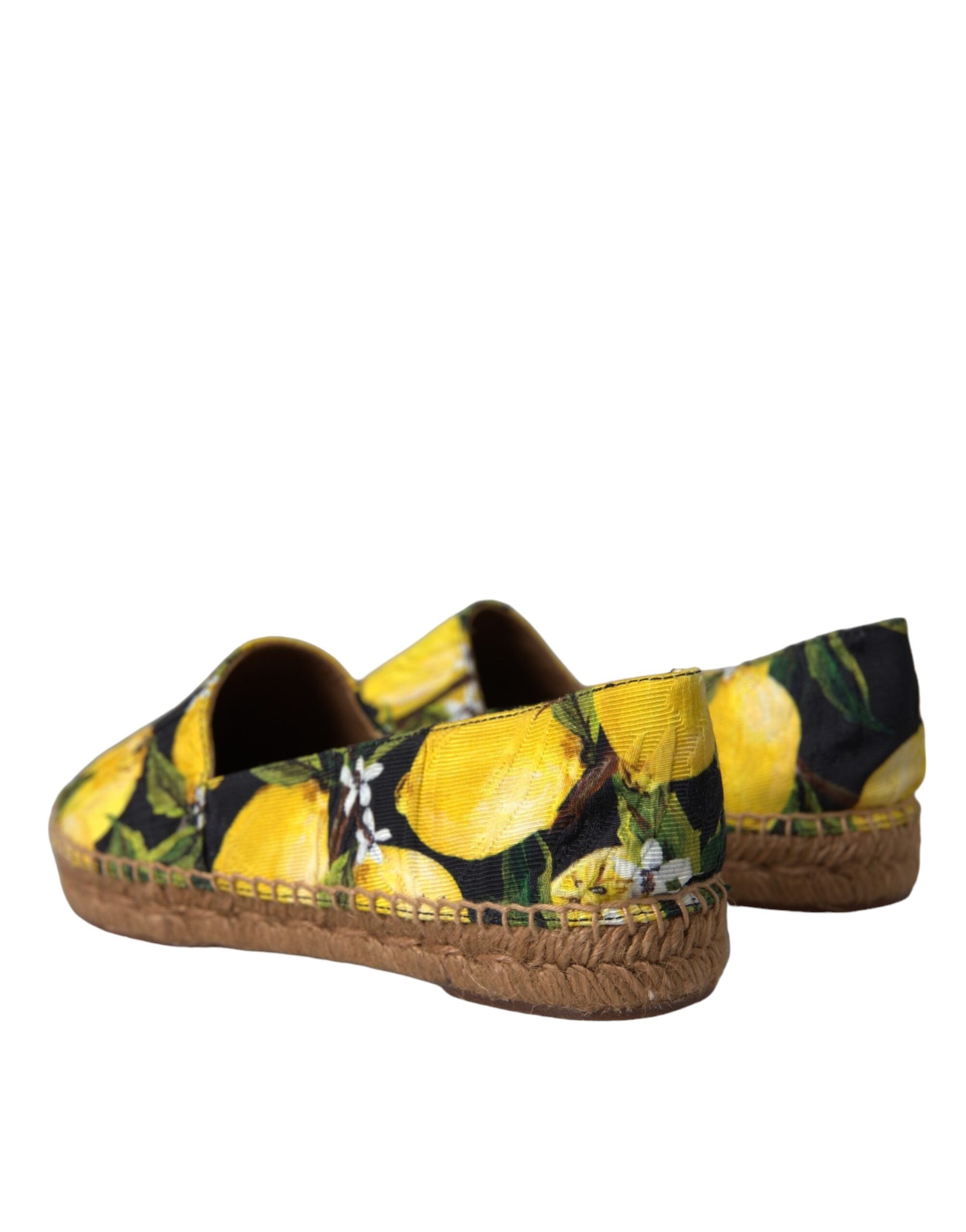 Multicolor Lemon Slip On Espadrilles Shoes - ventzia