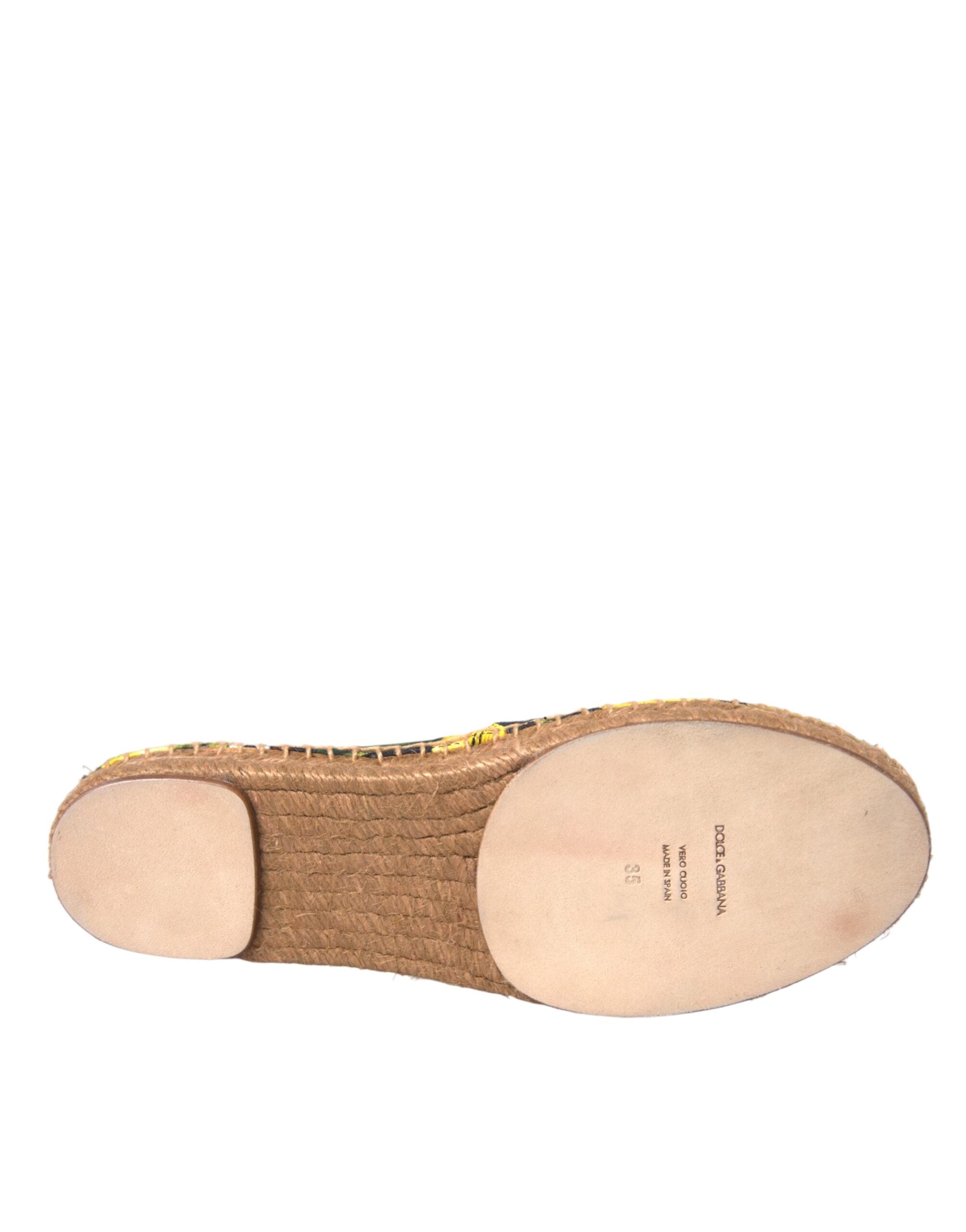 Multicolor Lemon Slip On Espadrilles Shoes - ventzia