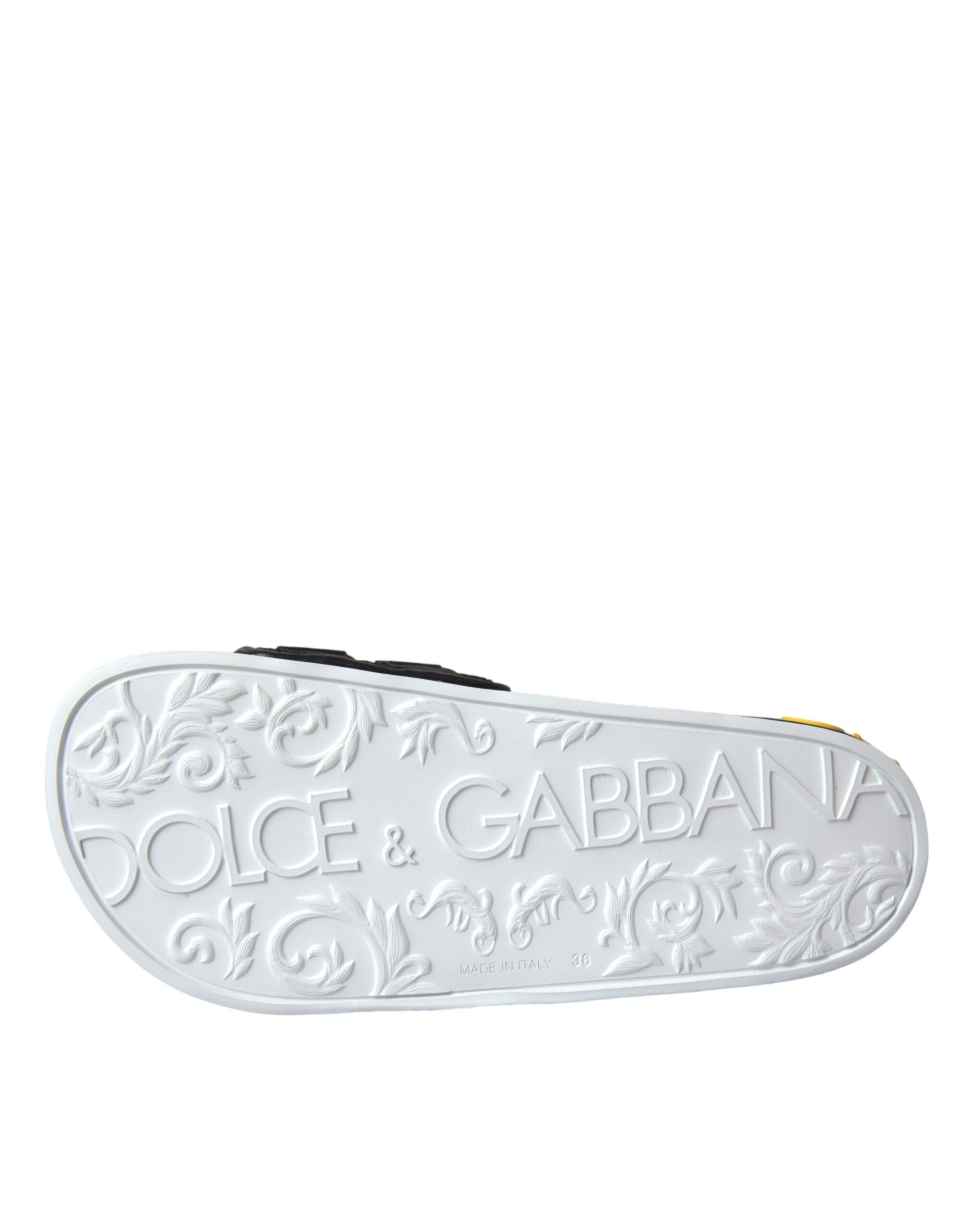 White Black Logo Beachwear Flats Sandals Shoes - ventzia