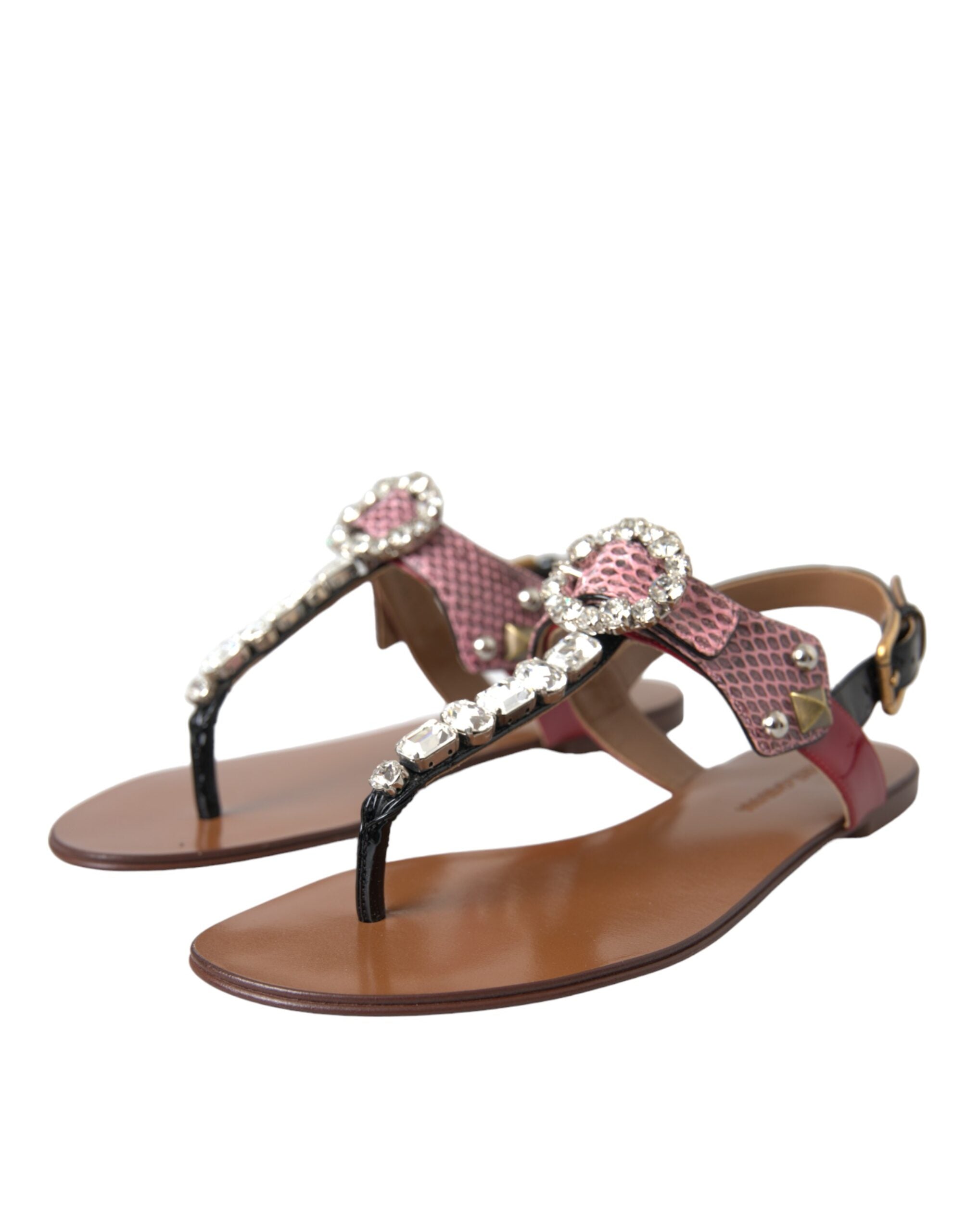 Multicolor Crystal Sandals Flip Flops Shoes - ventzia