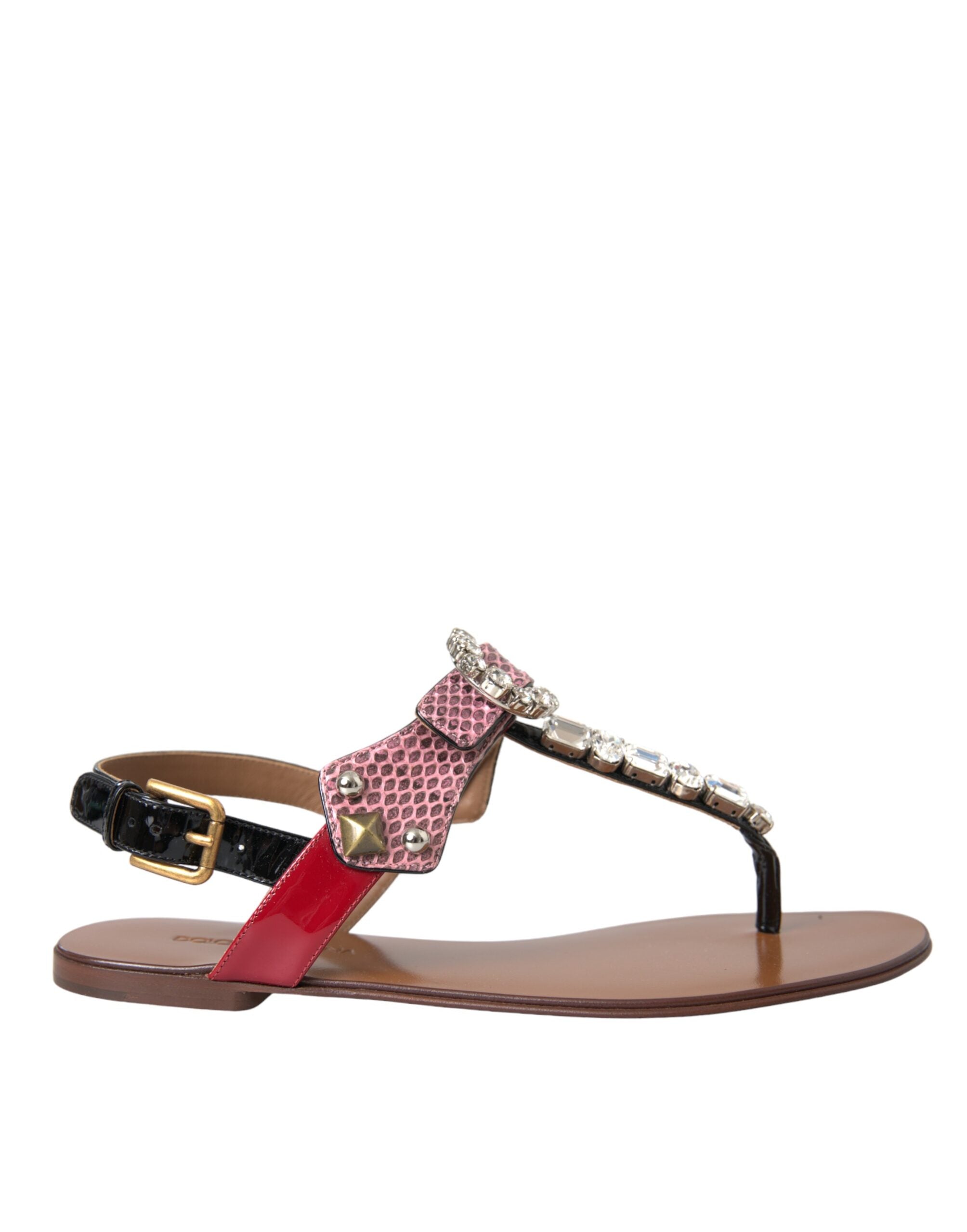 Multicolor Crystal Sandals Flip Flops Shoes - ventzia