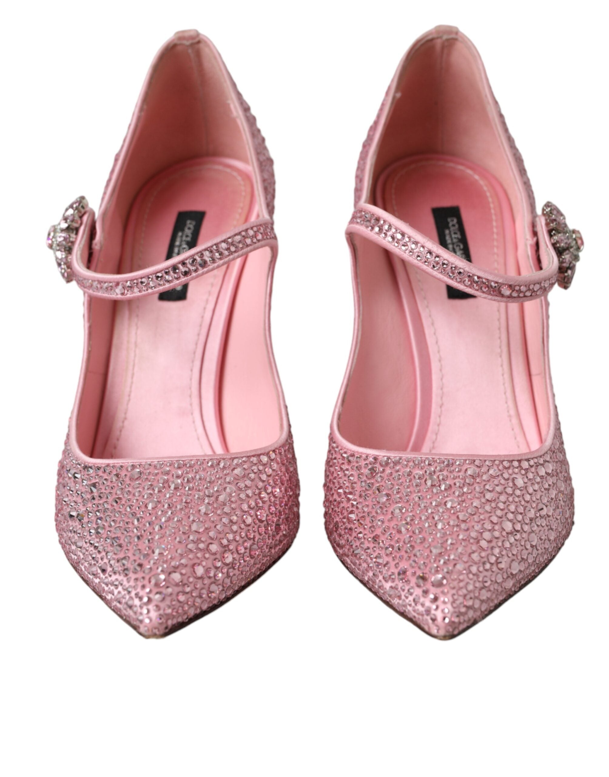 Pink Strass Crystal Heels Pumps Shoes - ventzia