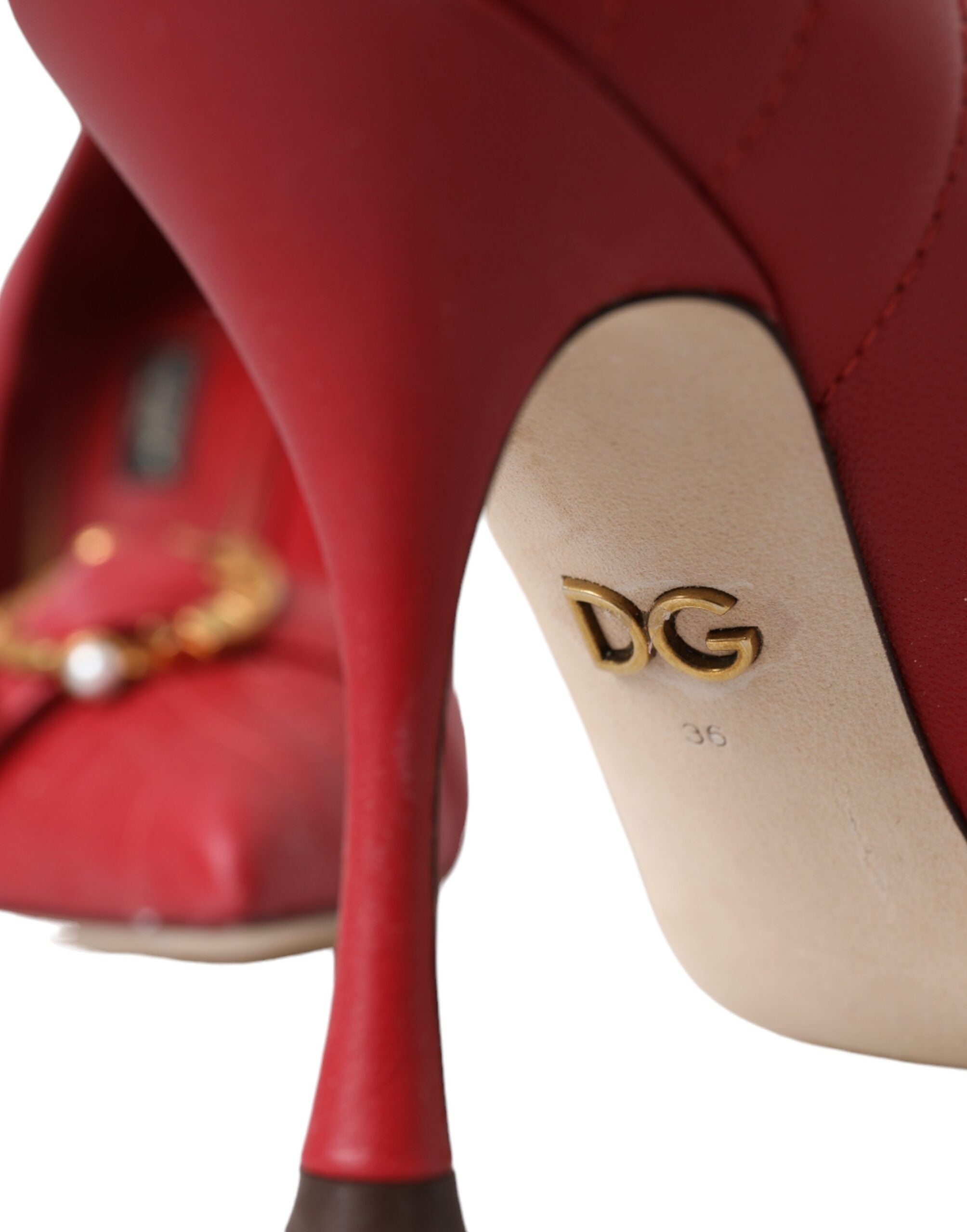Red Devotion Leather Heels Pumps Shoes - ventzia