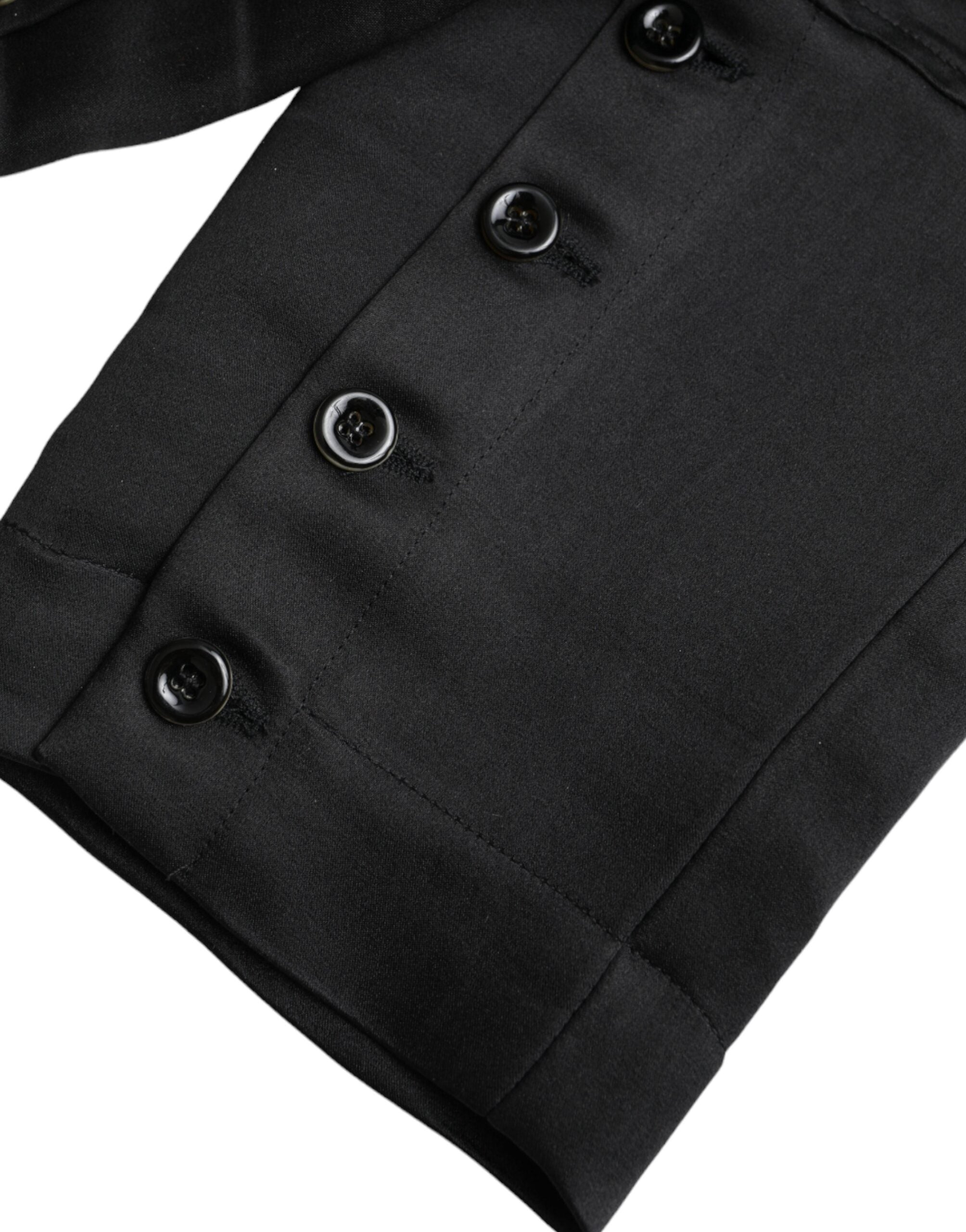 Black High Waist Capri Cropped Pants - ventzia