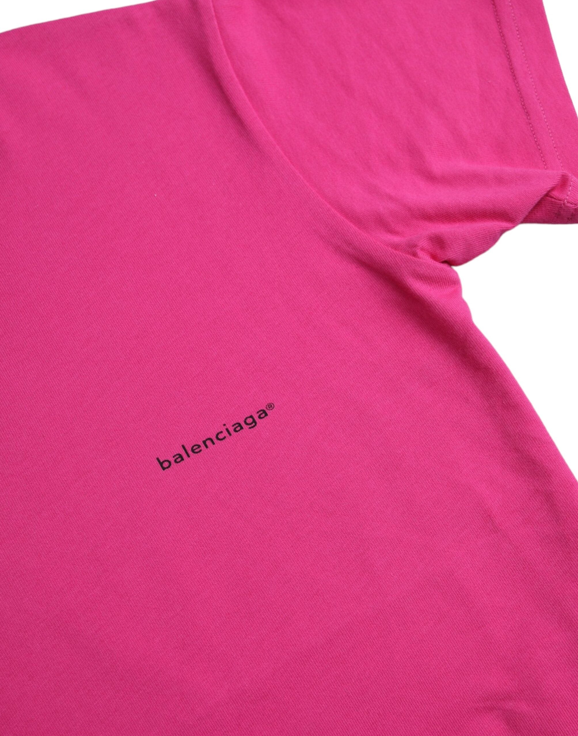 Pink Cotton Crew Neck Short Sleeves Tee T-shirt - ventzia
