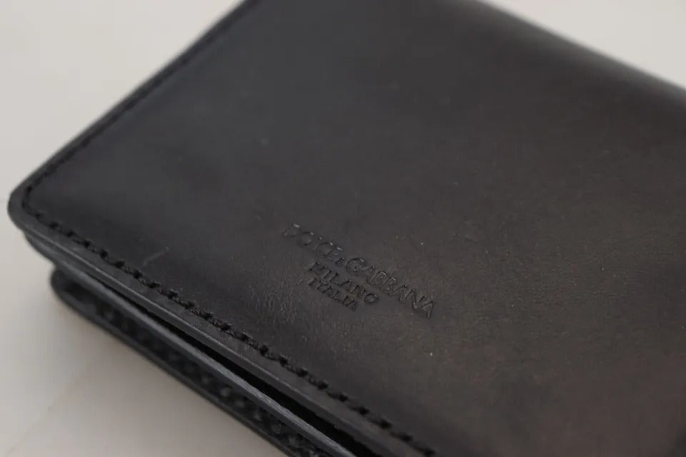 Black Leather Bifold Shoulder Sling Women Wallet - ventzia