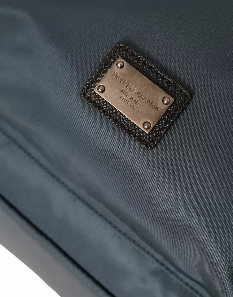 Blue Nylon #DGFamily Patch Men Backpack Bag - ventzia