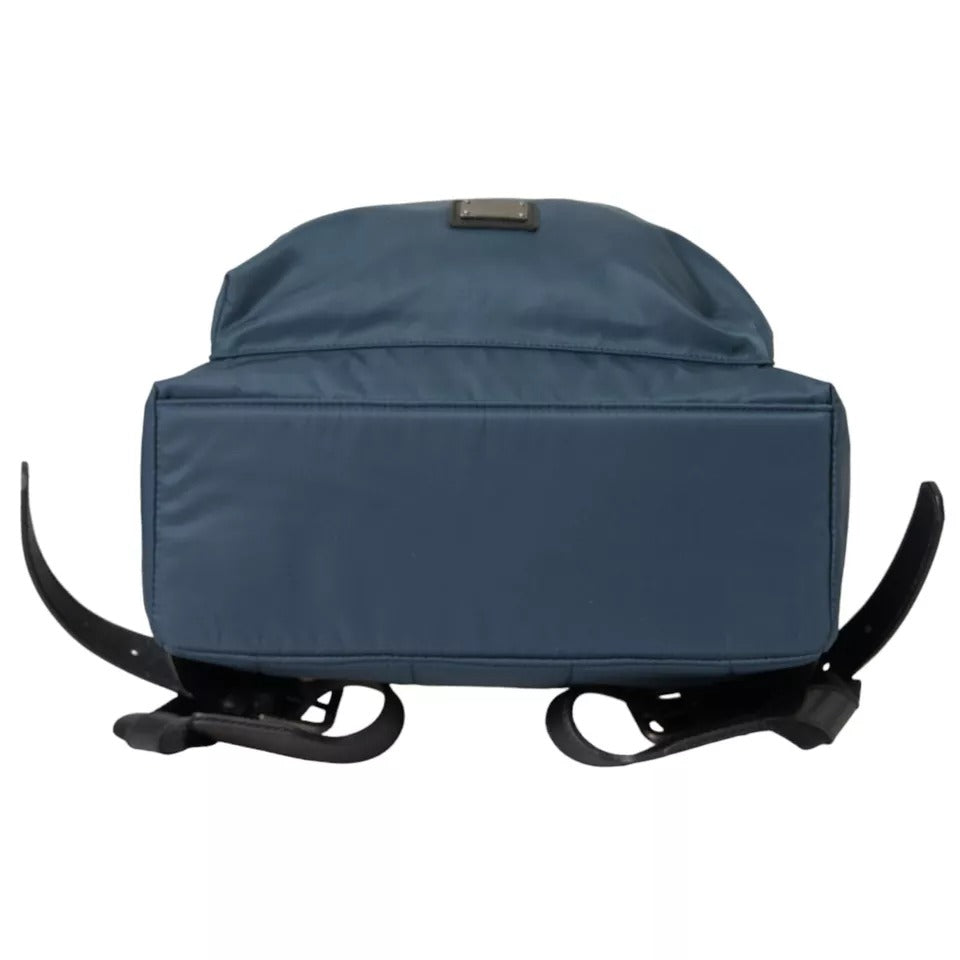 Blue Nylon #DGFamily Patch Men Backpack Bag - ventzia