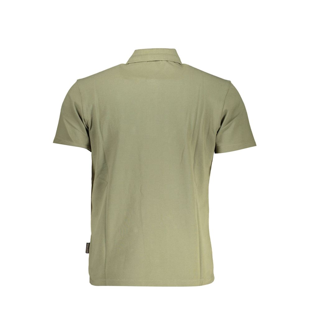 Green Cotton Mens Polo Shirt - ventzia