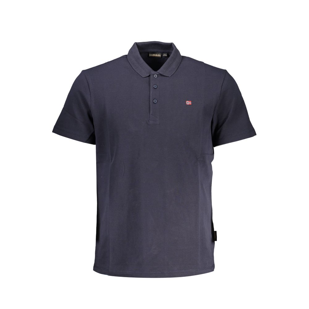 Blue Cotton Men Polo - ventzia