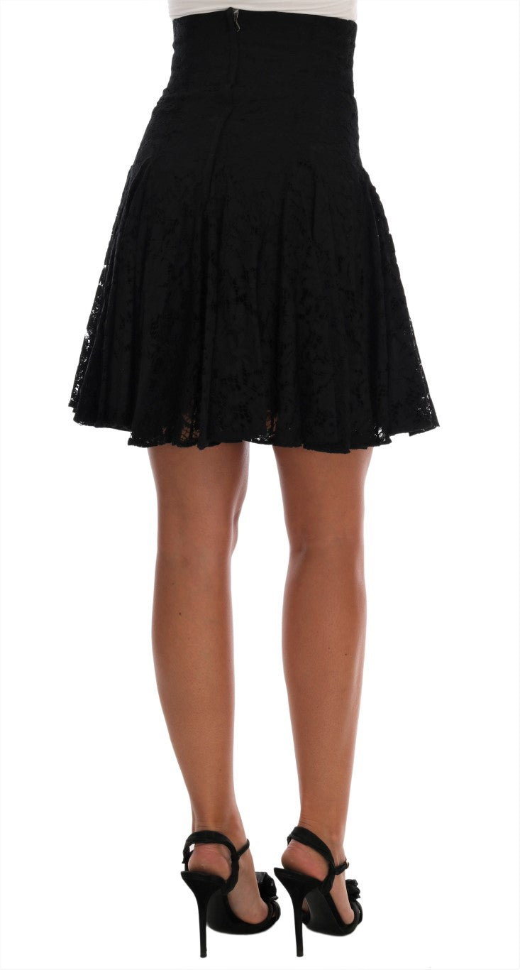 Elegant Floral Lace A-Line Mini Skirt - ventzia