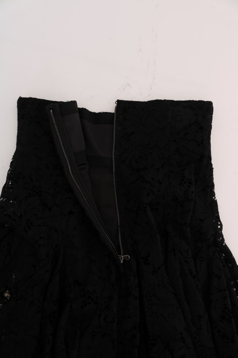 Elegant Floral Lace A-Line Mini Skirt - ventzia