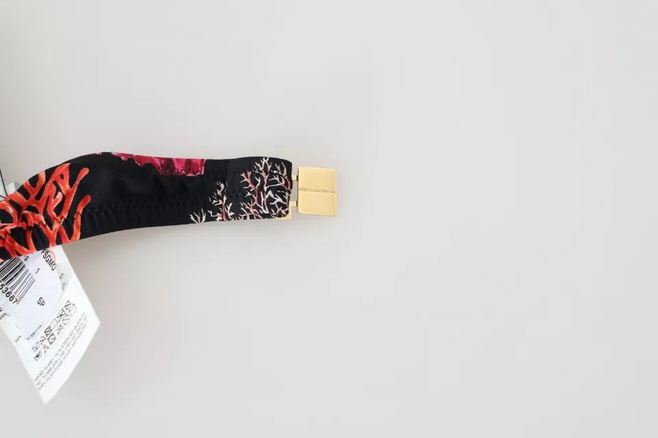 Black Corals Print Swimsuit Beachwear Bikini Top - ventzia