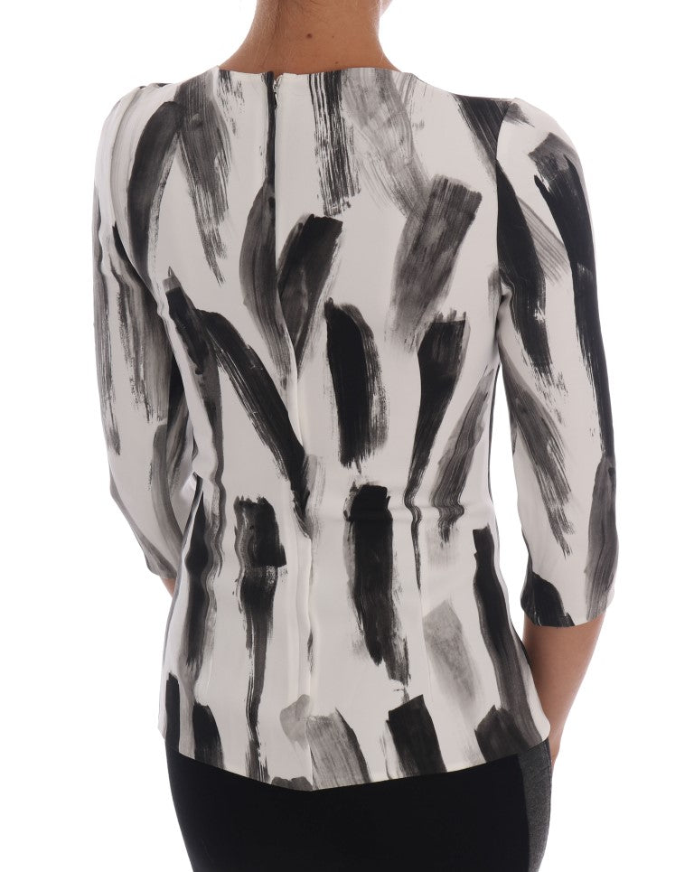Elegant Striped Stretch Blouse - ventzia