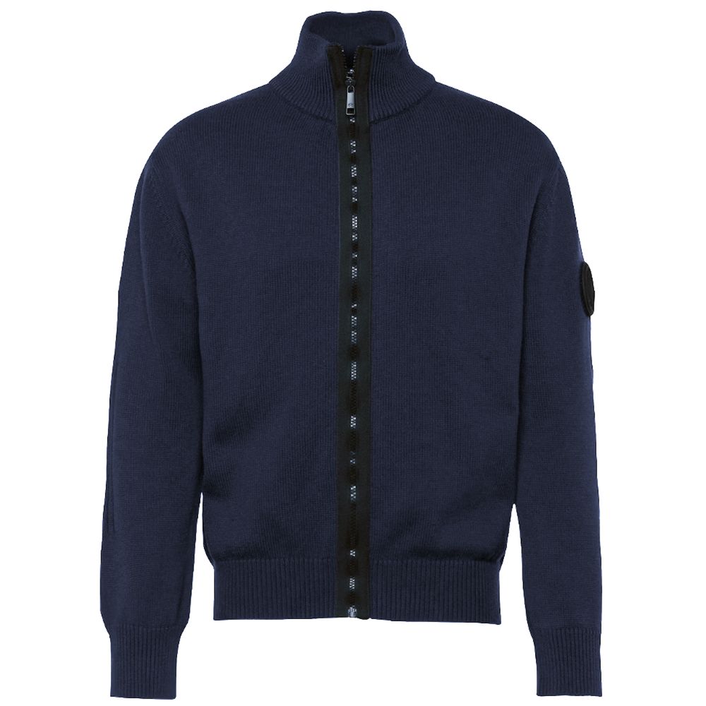 Blue Cotton Sweater - ventzia