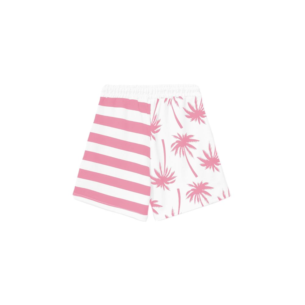Chic Pink Striped Drawstring Shorts - ventzia