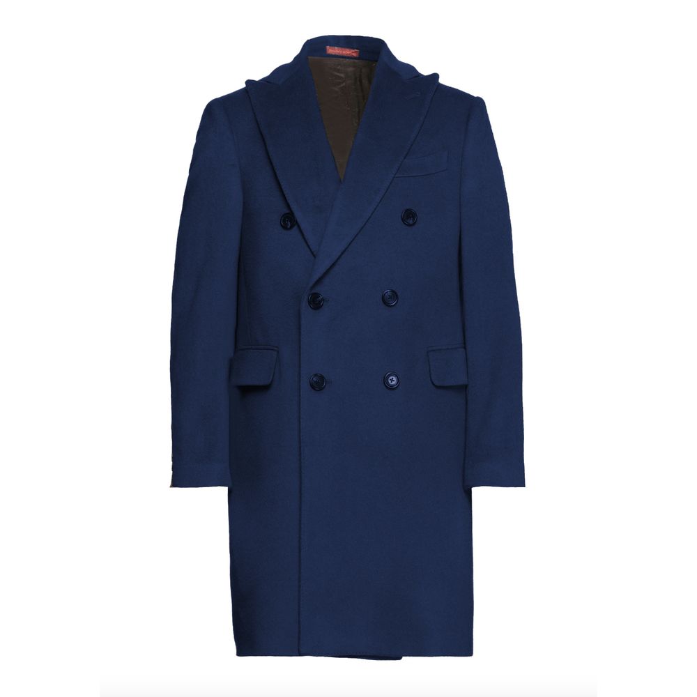 Elegant Dark Blue Borgia Coat - ventzia
