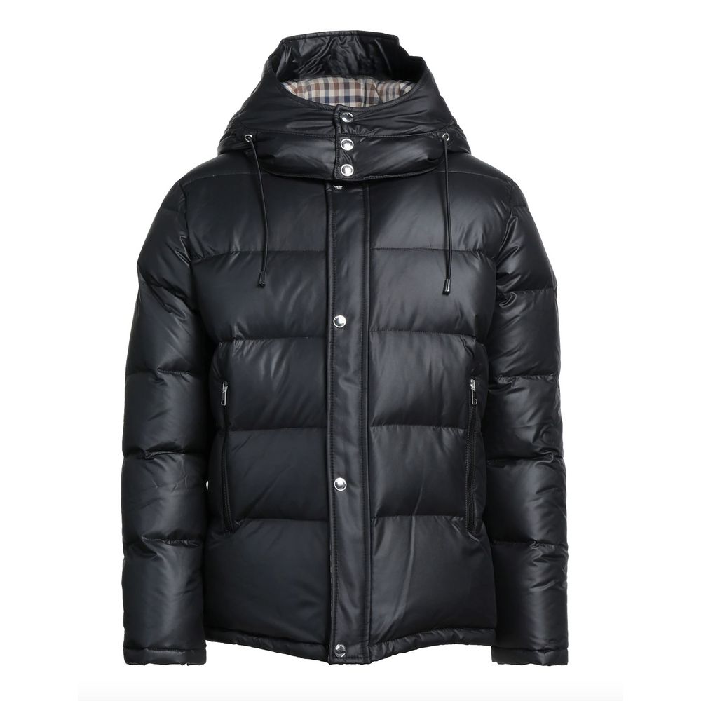 Black Polyester Men Jacket - ventzia