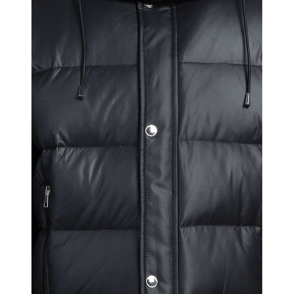 Black Polyester Men Jacket - ventzia