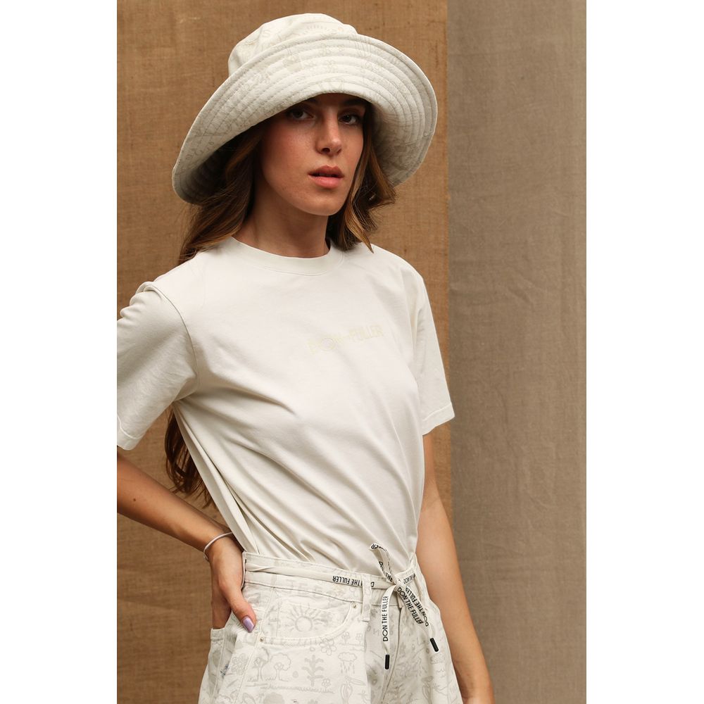 White Cotton Women T-Shirt - ventzia