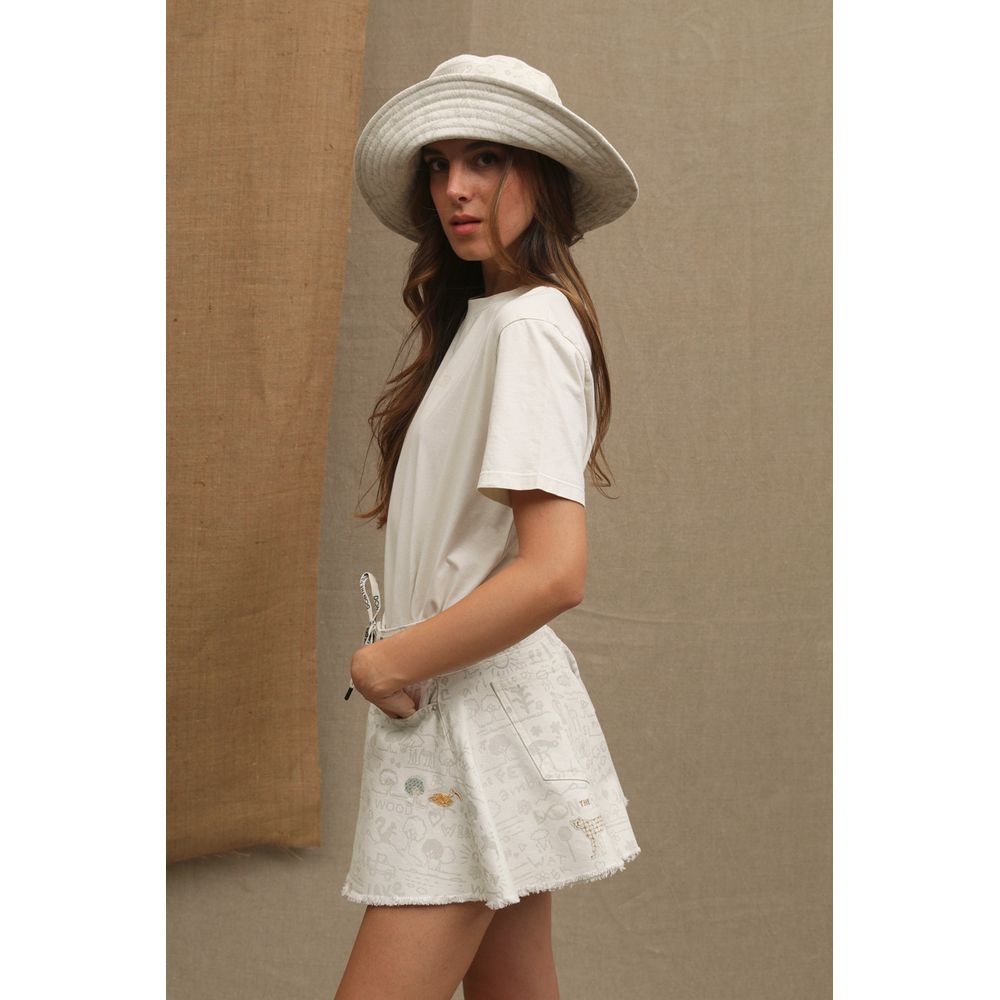 White Cotton Women T-Shirt - ventzia