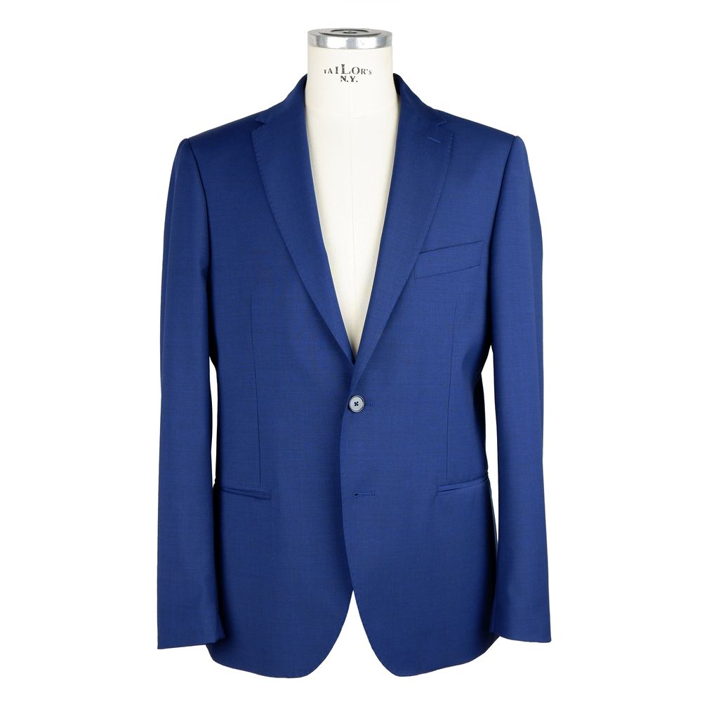 Elegant Two-Button Men's Suit in Blue - ventzia