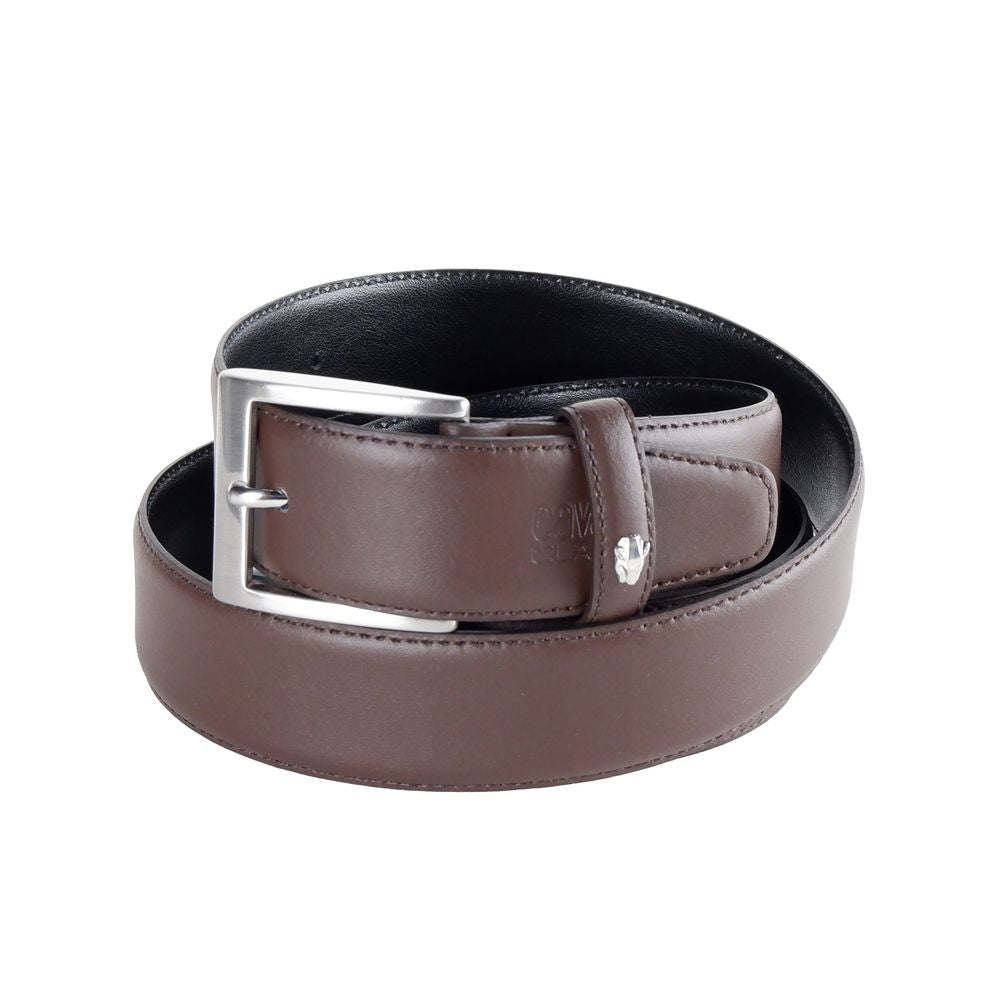 Brown Leather Calfskin Belt - ventzia