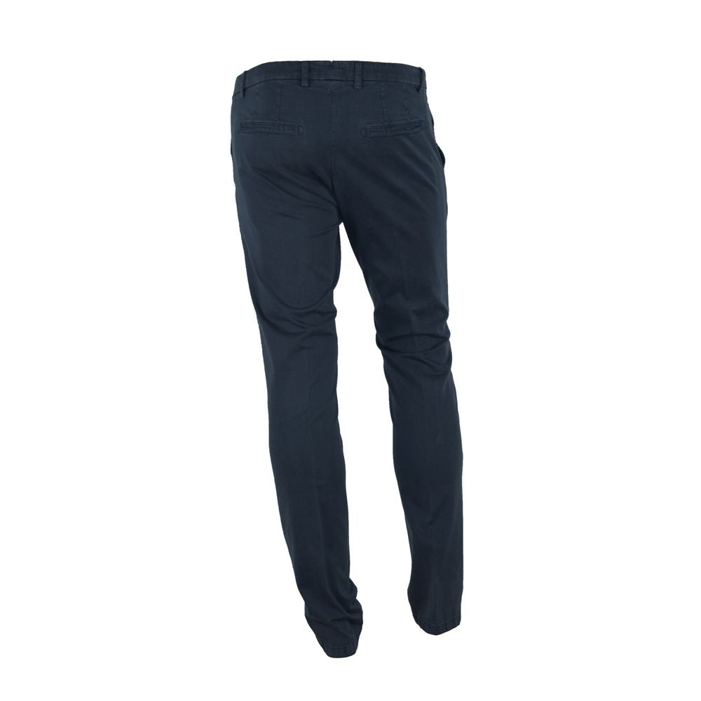 Elegant Blue Summer Trousers - ventzia