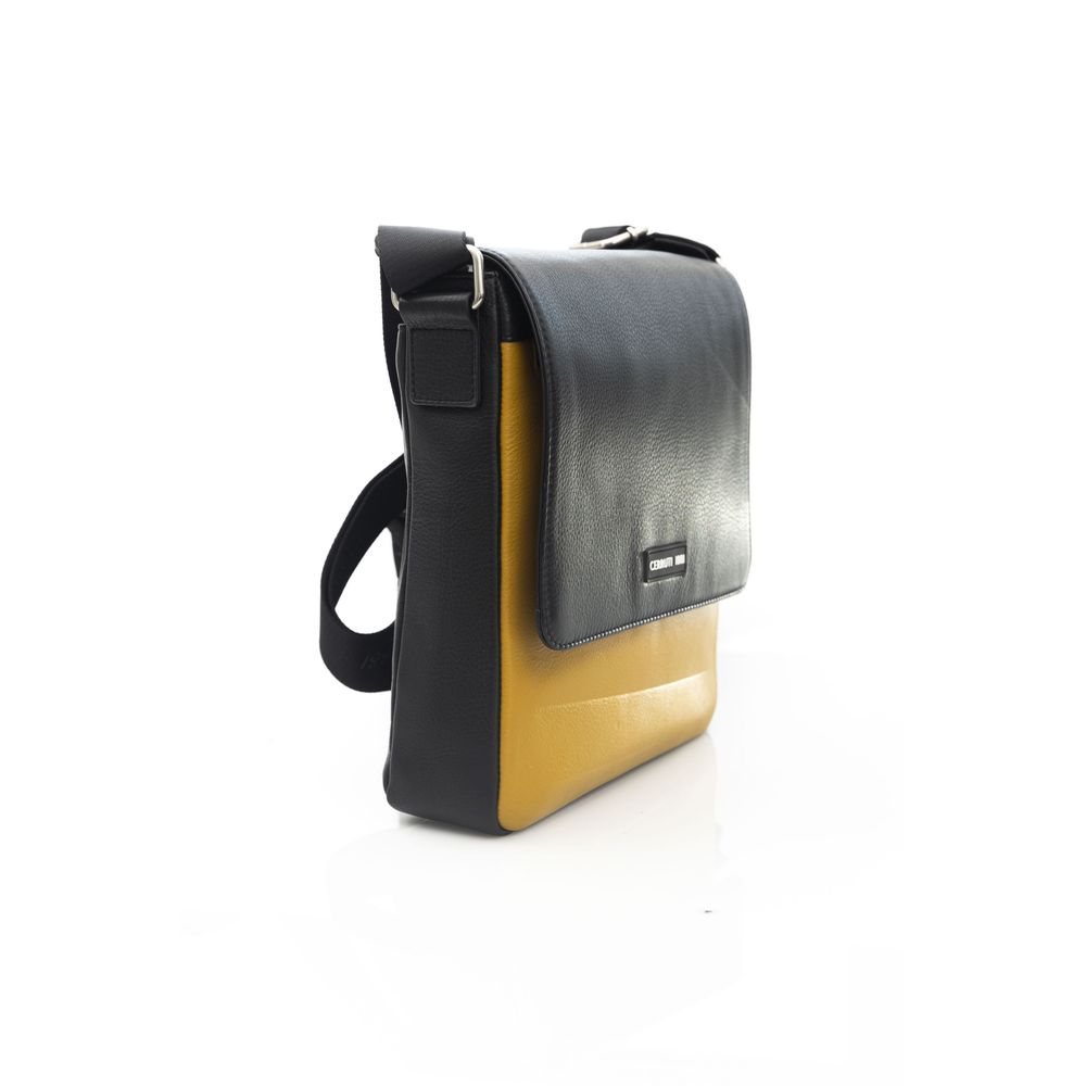 Yellow Leather Women Crossbody Bag - ventzia