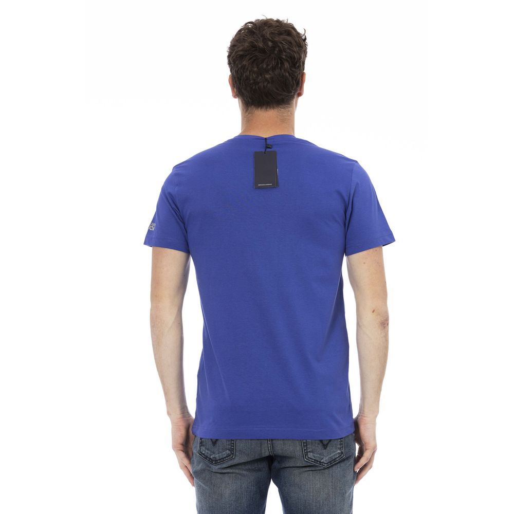 Blue Cotton Men T-Shirt - ventzia