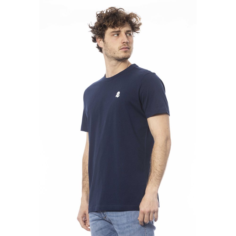 Blue Cotton Men T-Shirt - ventzia
