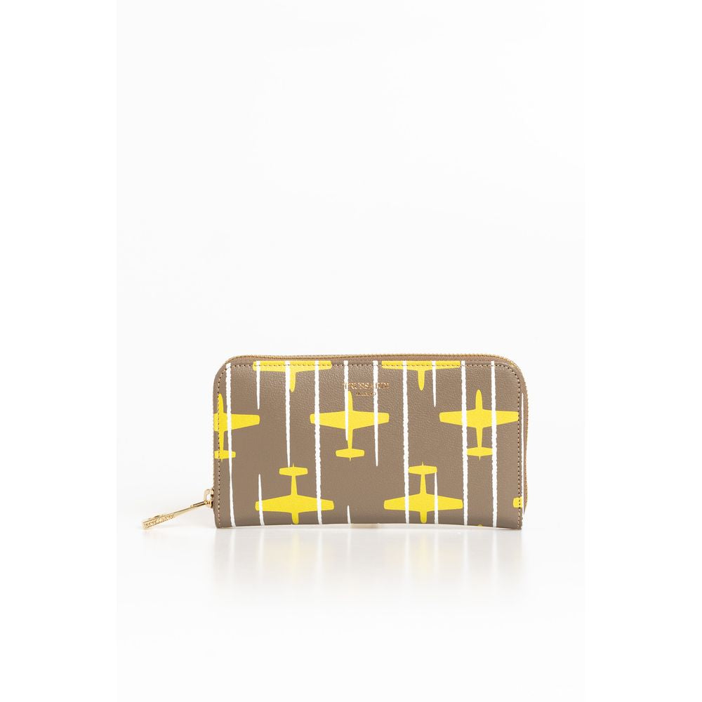 Beige Leather Women Wallet - ventzia